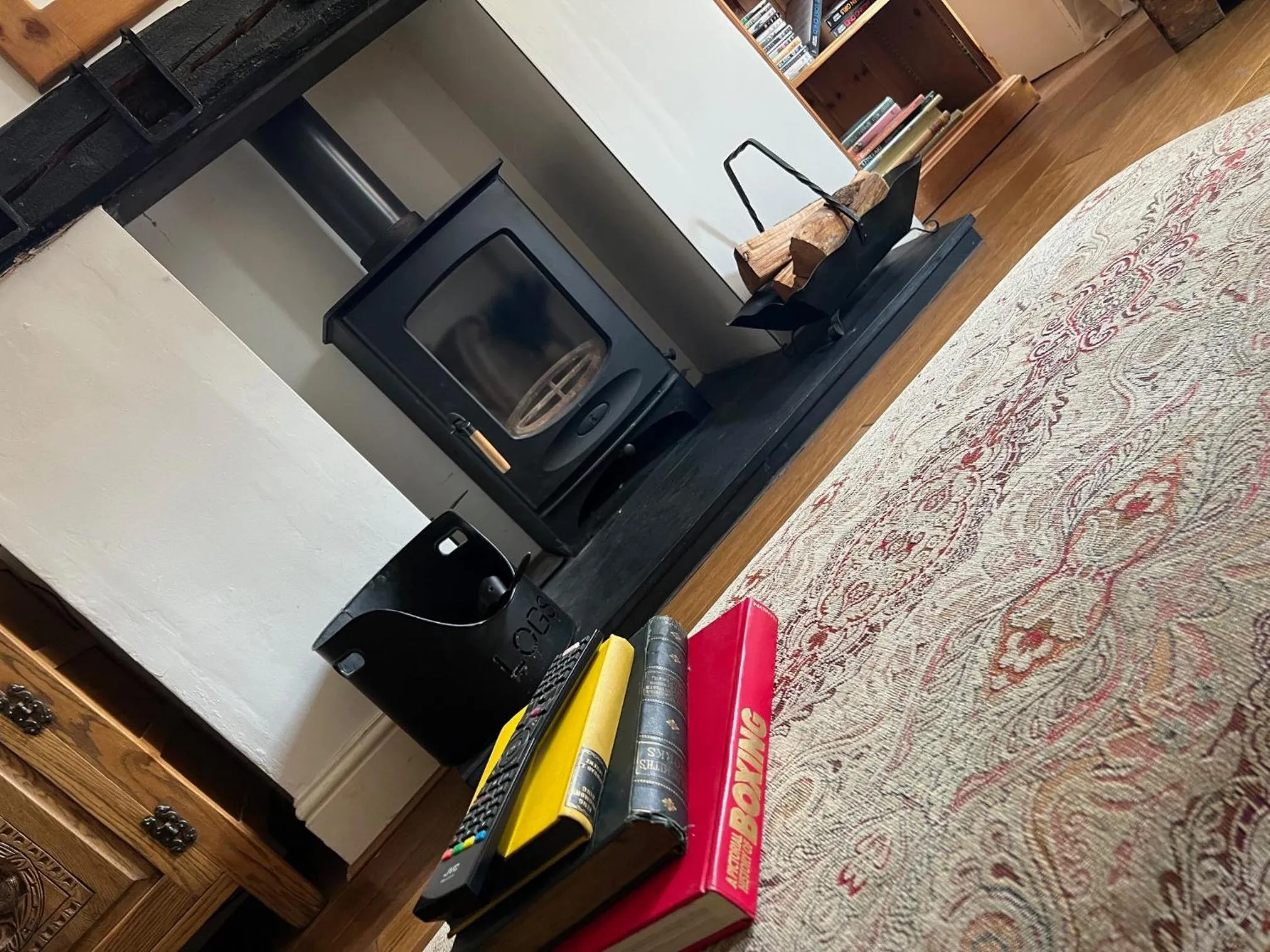 fireplace in Blue Bell Cottage