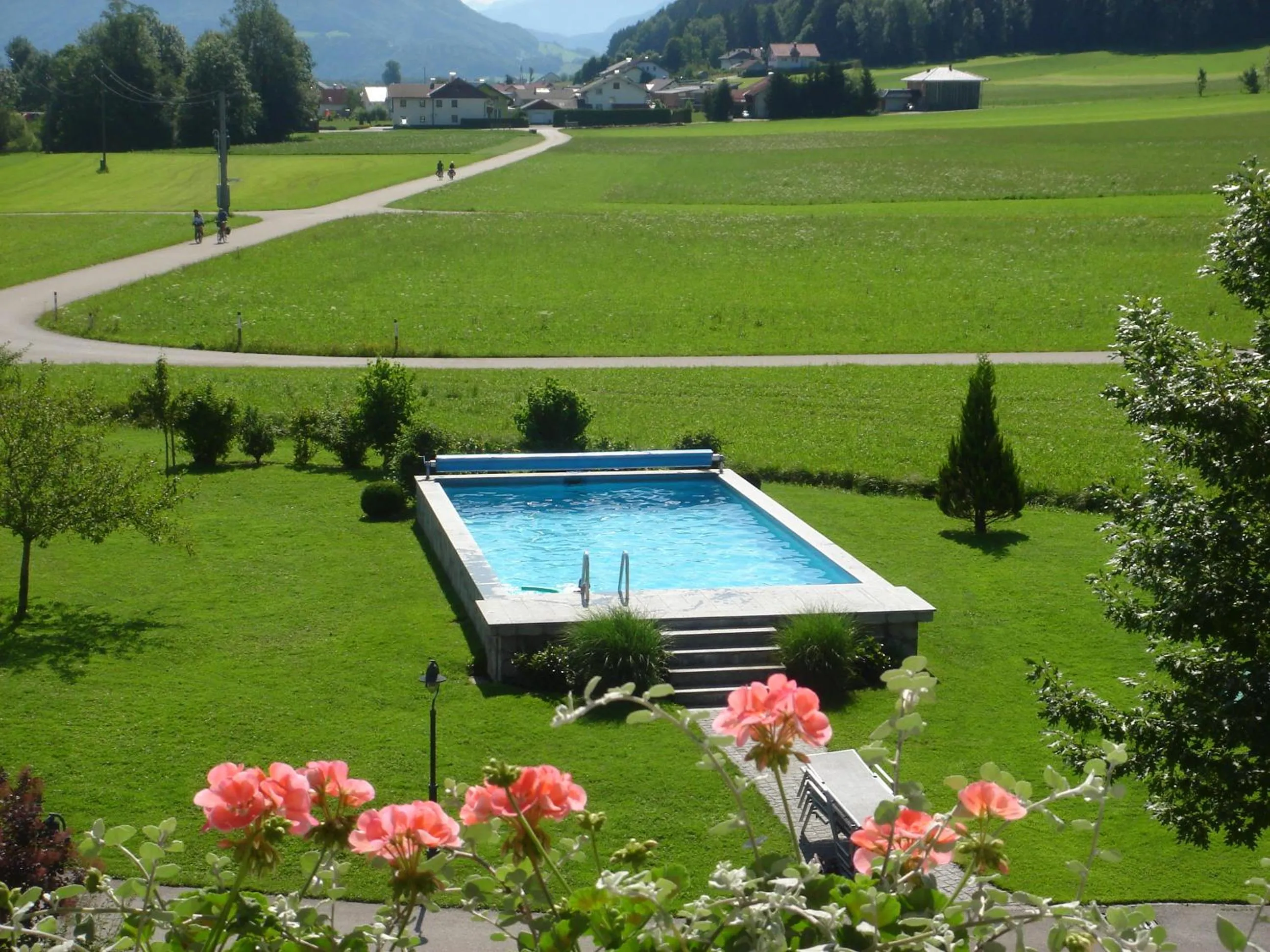 Swimming pool in Pension Anna