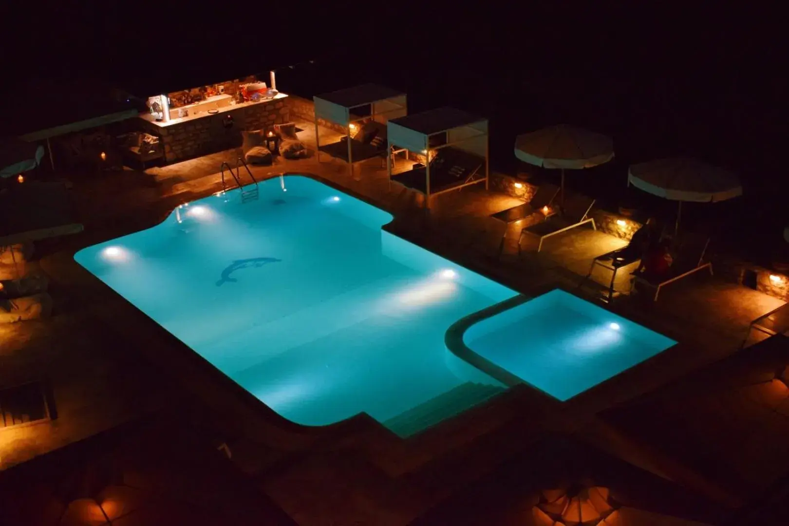 Pool view in Kastro Maini Pool view in Kastro Maini