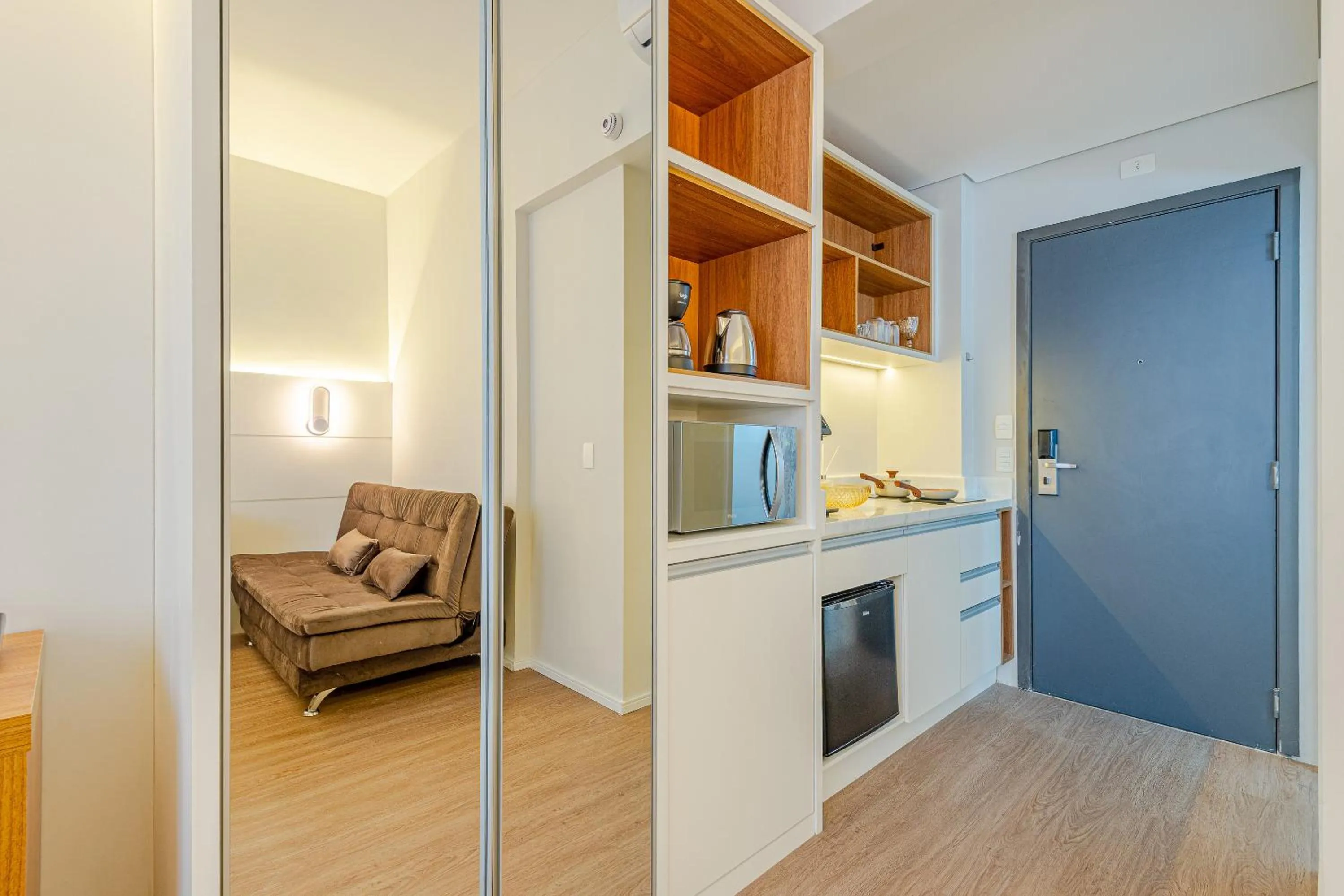 Kitchen or kitchenette in Roomo Transamerica Santos Gonzaga