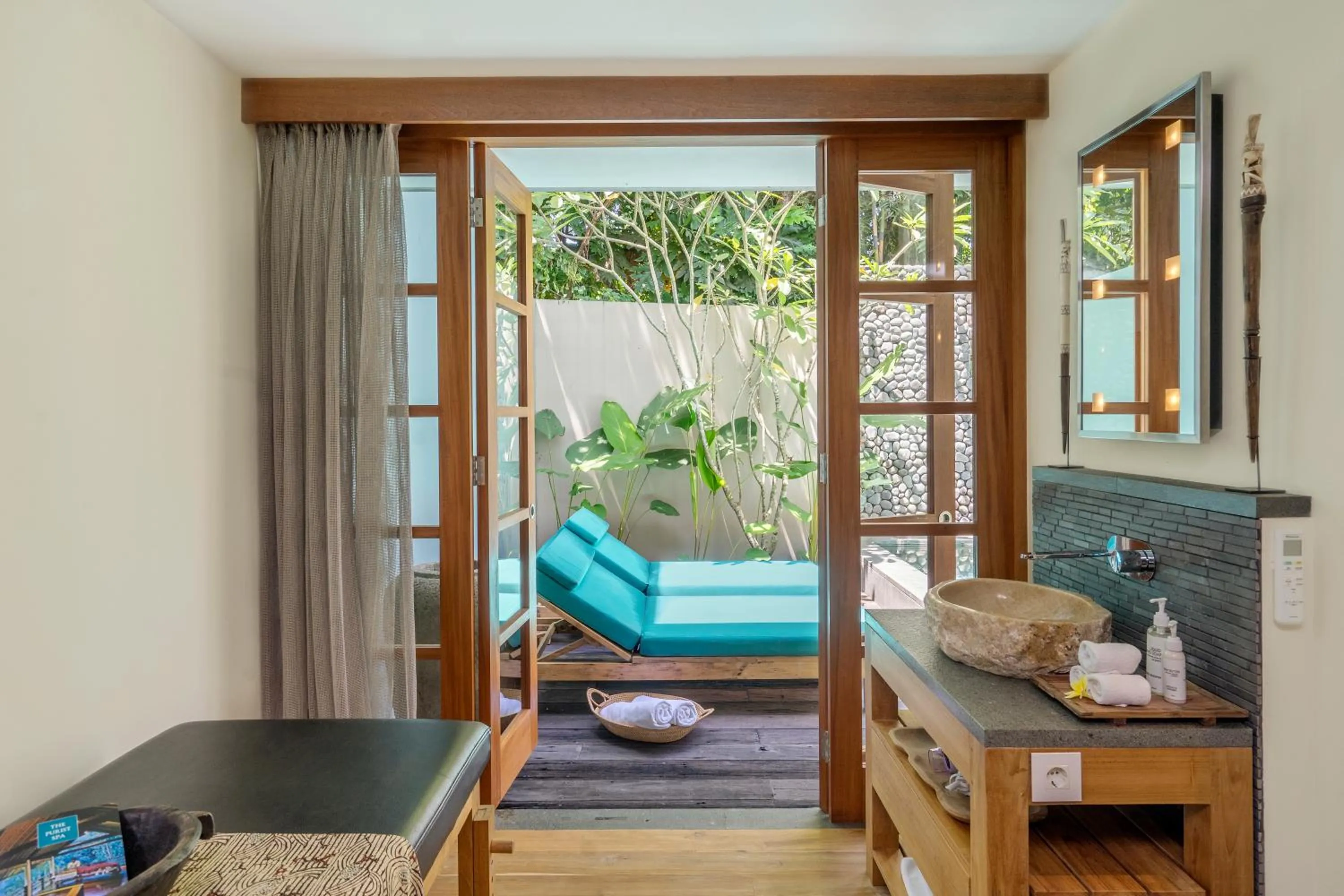 sunbed in The Purist Villas & Spa Ubud