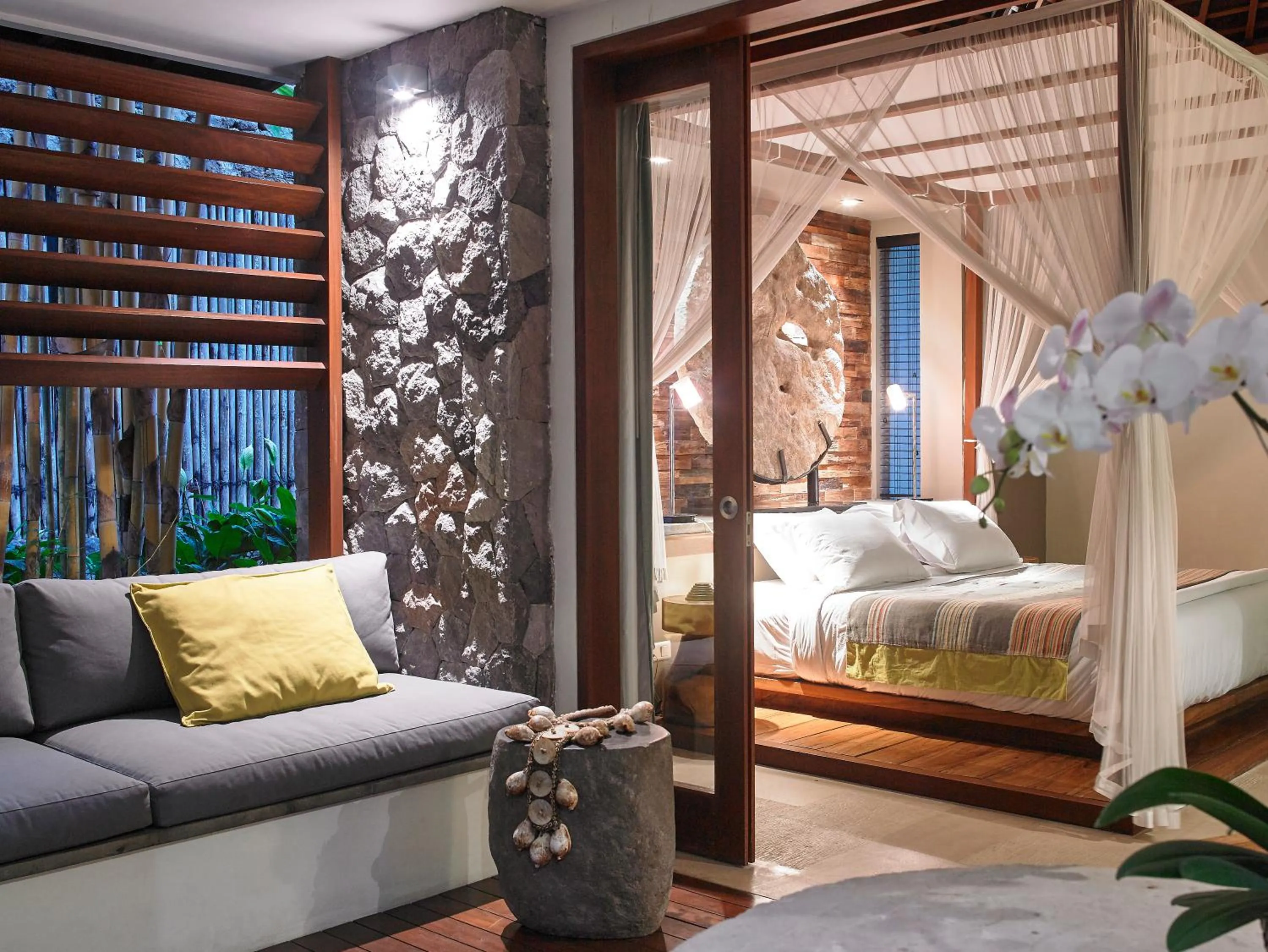 Bed in The Purist Villas & Spa Ubud