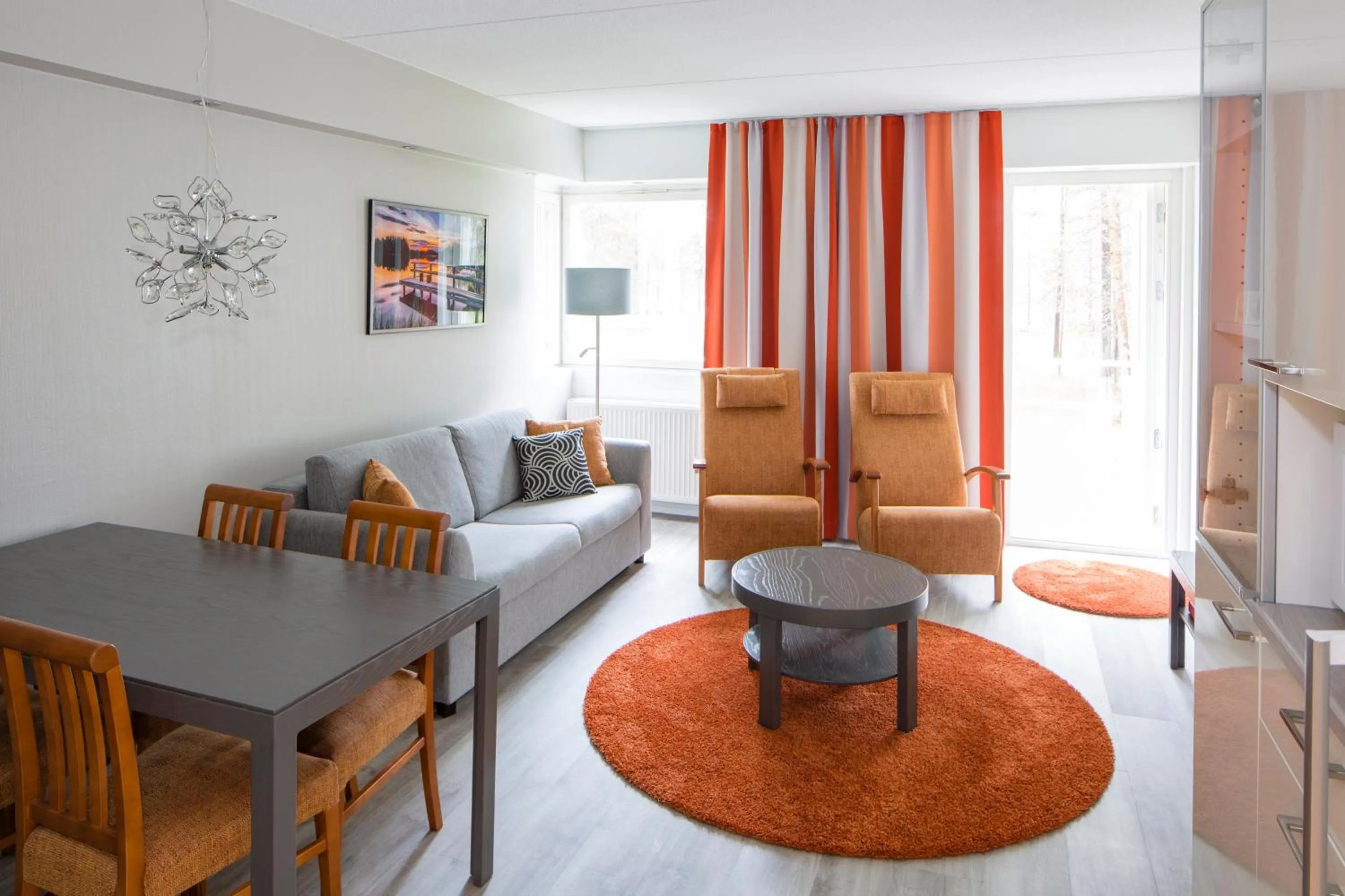 Living room in Holiday Club Kuusamon Tropiikki Apartments