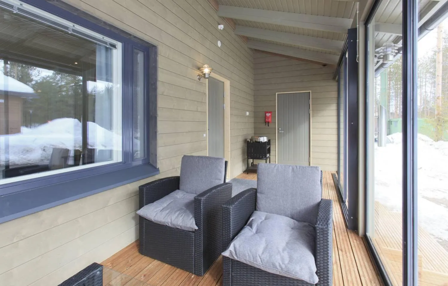 Balcony/Terrace in Holiday Club Kuusamon Tropiikki Apartments