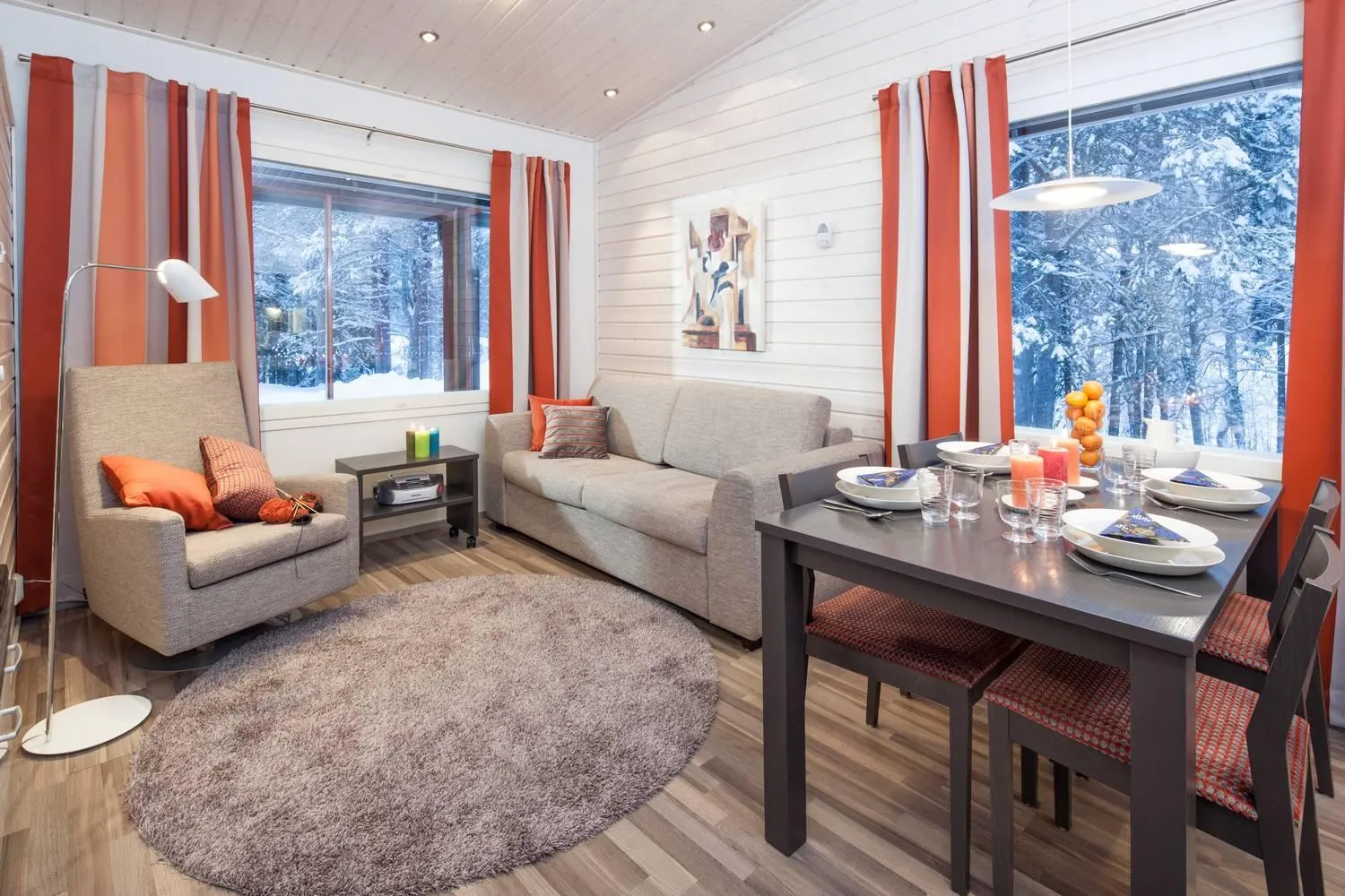 Living room in Holiday Club Kuusamon Tropiikki Apartments