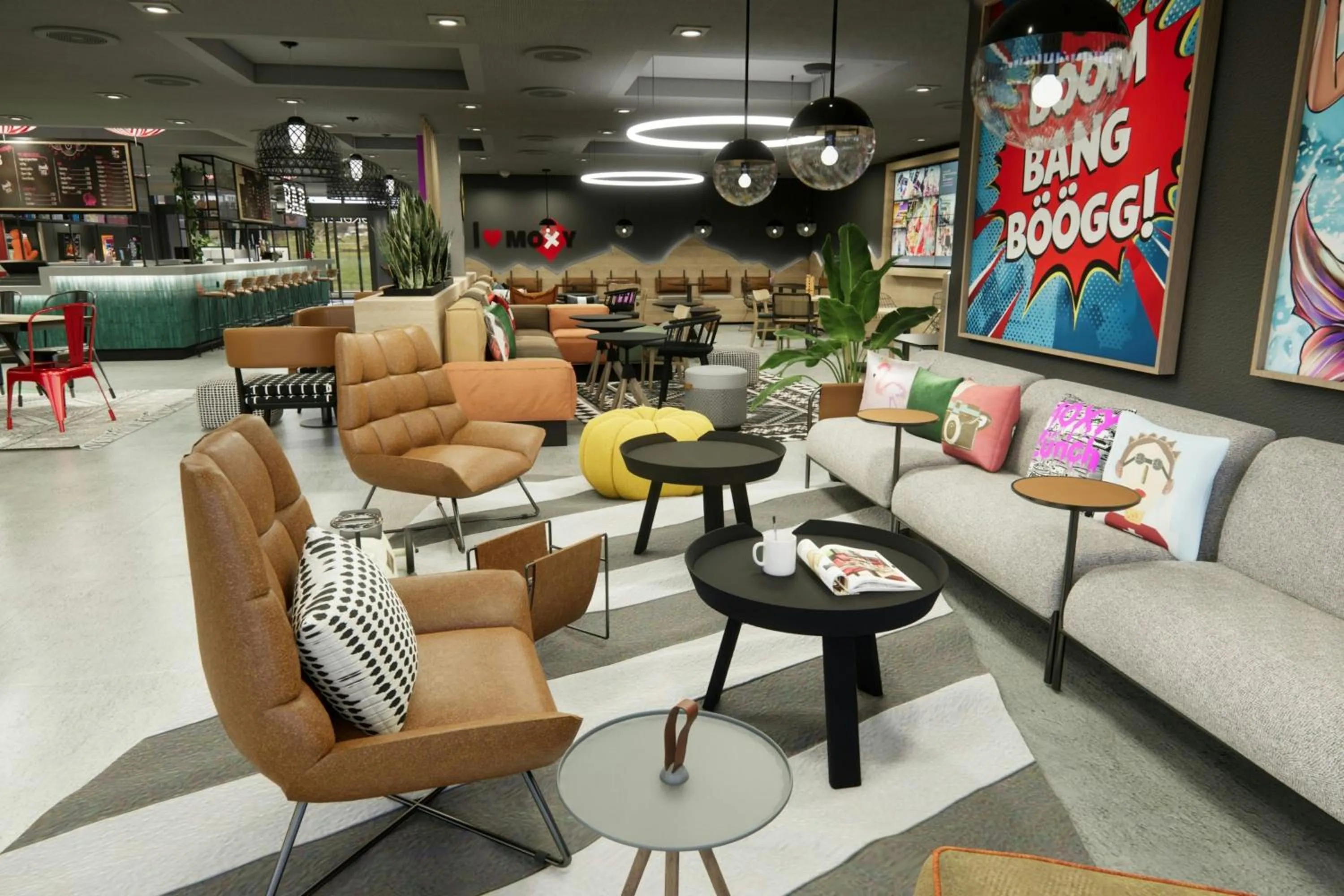 Lounge or bar in Moxy Zurich
