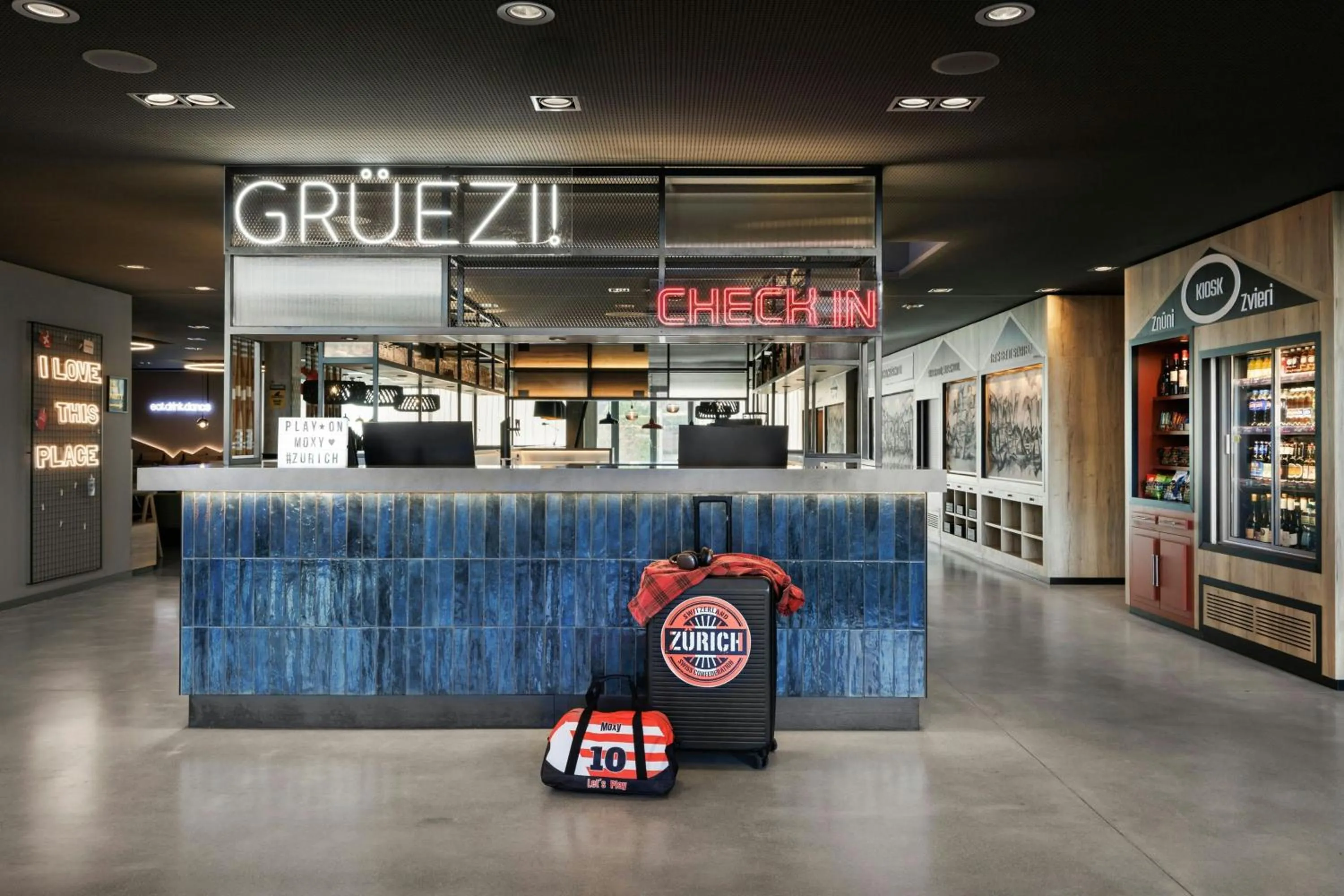 Lobby or reception in Moxy Zurich
