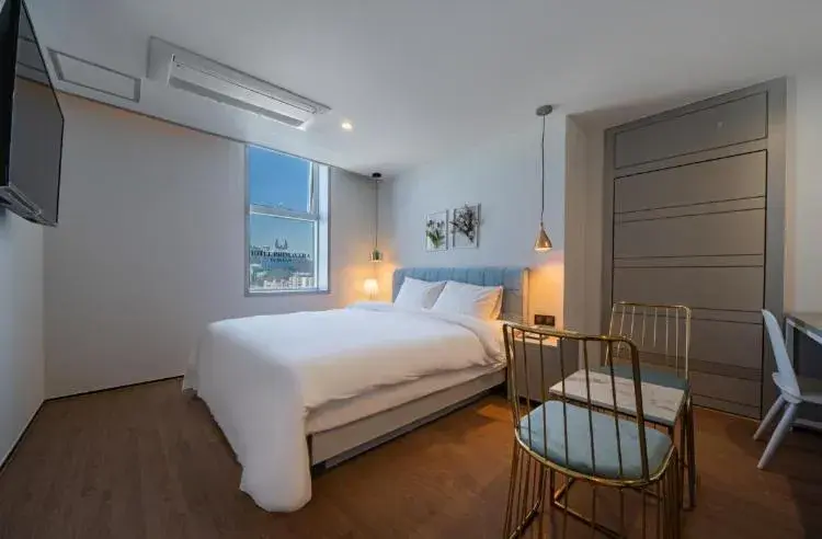 Bed in Gwangalli Hotel primavera in Busan Bed in Gwangalli Hotel primavera in Busan