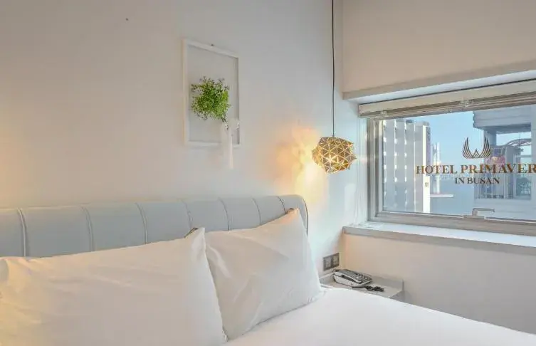 Bed in Gwangalli Hotel primavera in Busan Bed in Gwangalli Hotel primavera in Busan