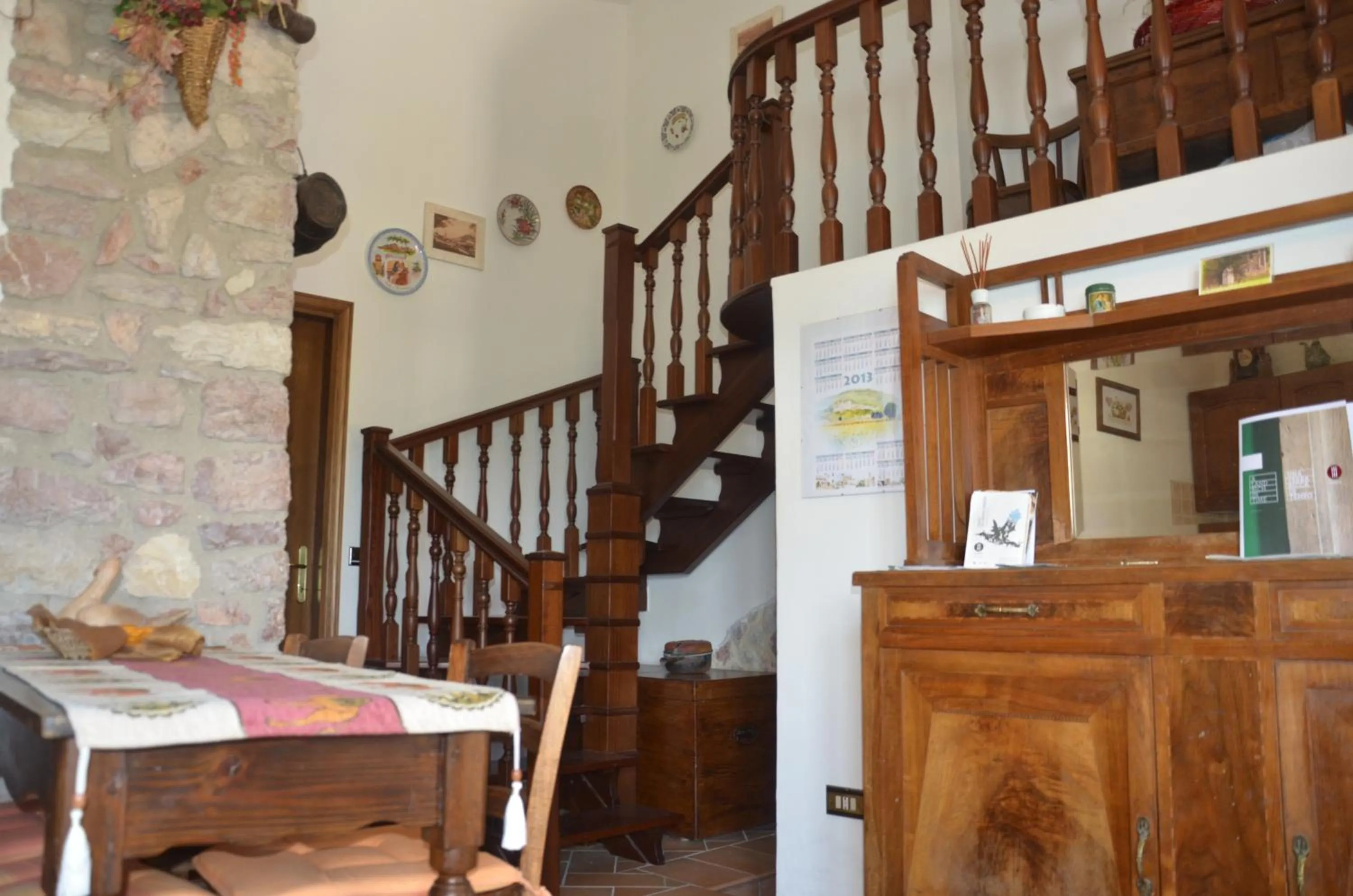 Communal kitchen in B&B La Terrazza Del Subasio