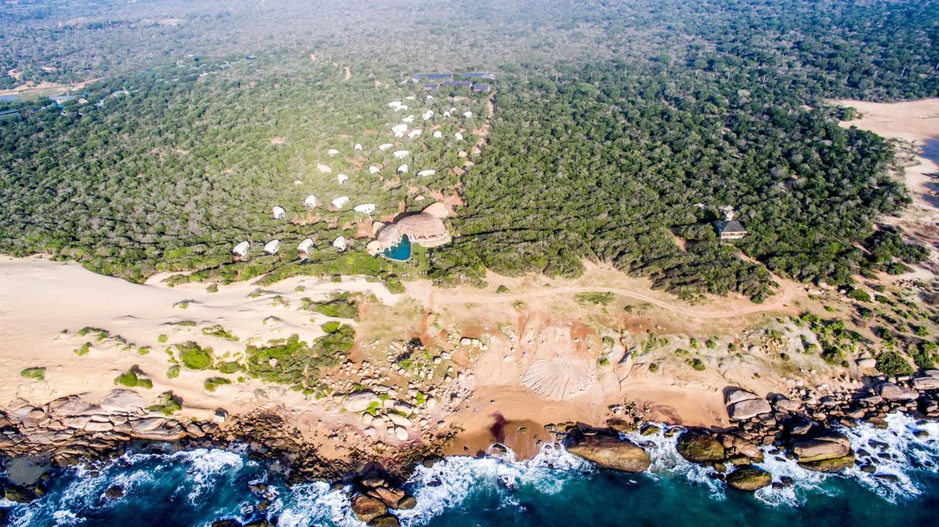 Bird's eye view in Wild Coast Tented Lodge - Relais and Chateaux - All Inclusive