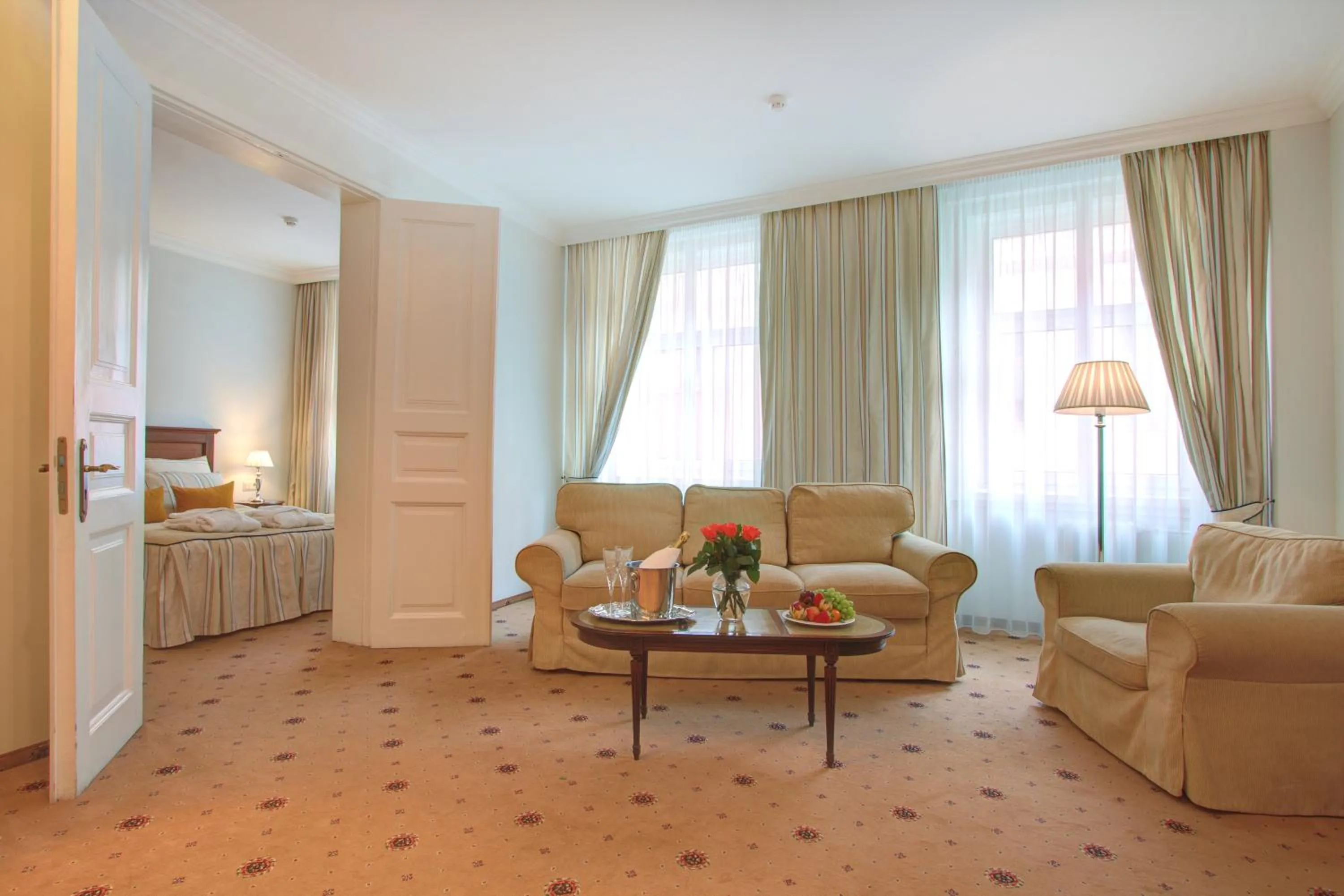 Seating area in Hestia Hotel Draugi