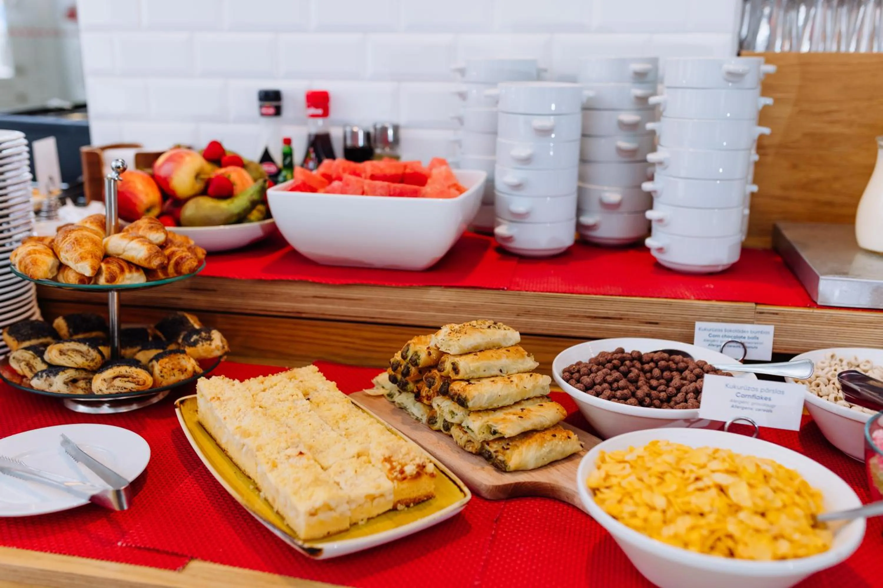 Buffet breakfast in Hestia Hotel Draugi