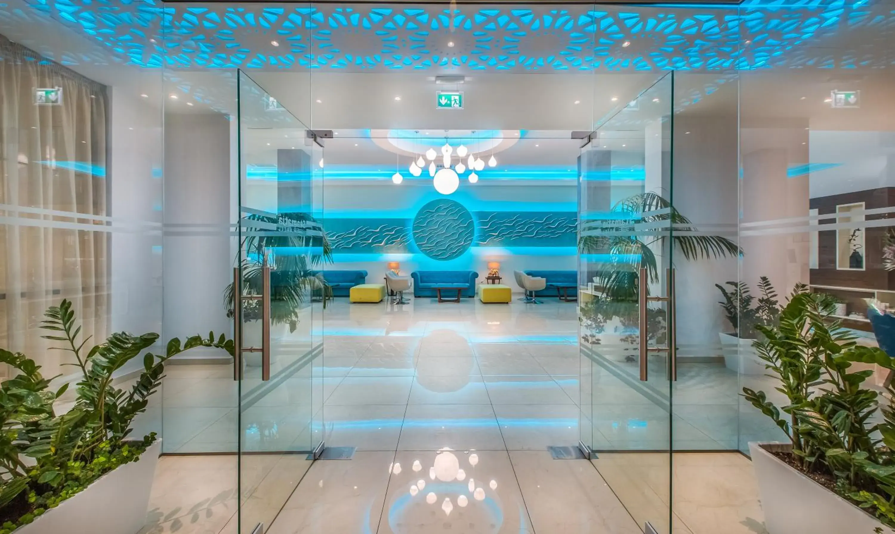 Lobby or reception in Stamatia Hotel