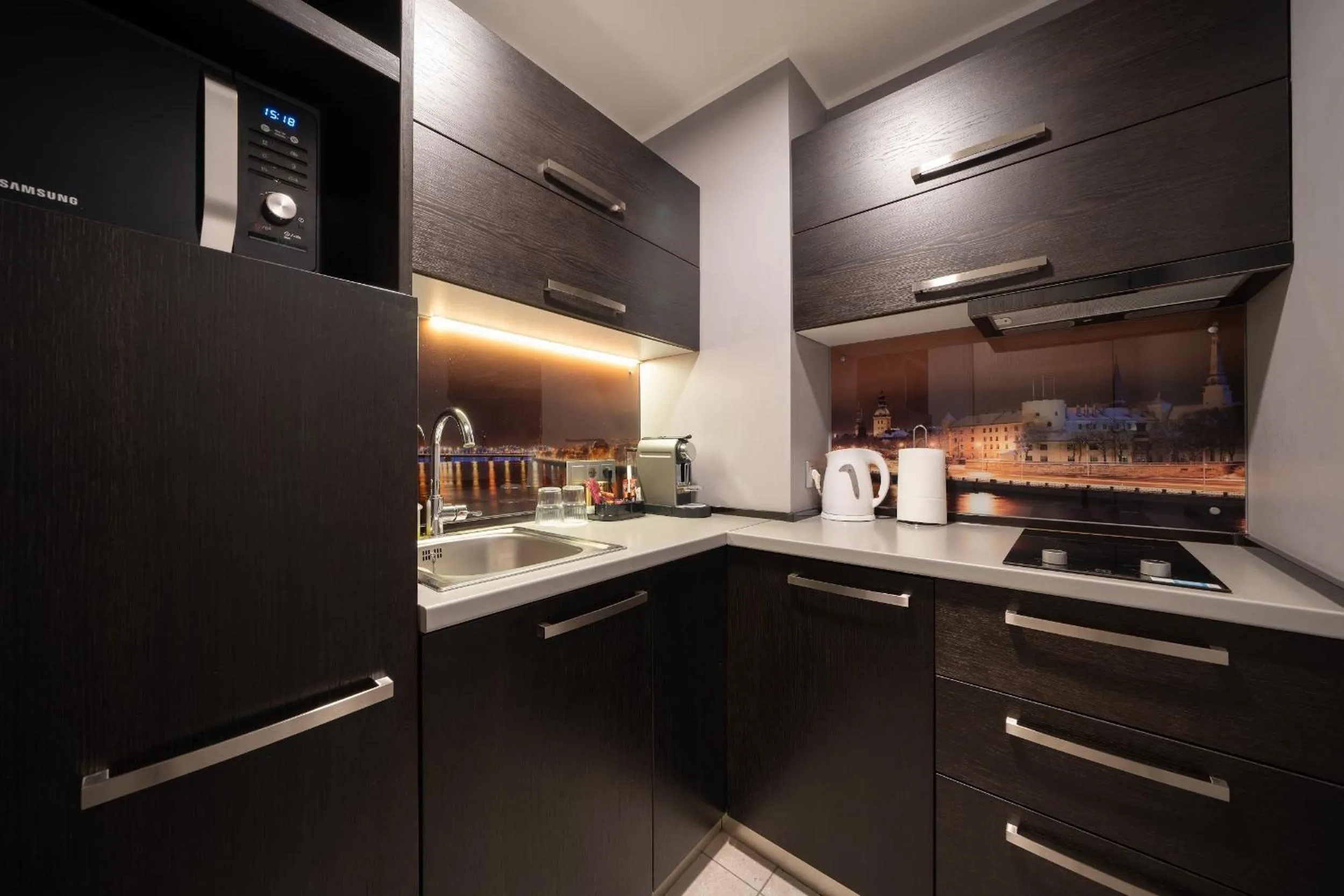 Kitchen or kitchenette in Bellevue Park Hotel Riga with FREE Parking
