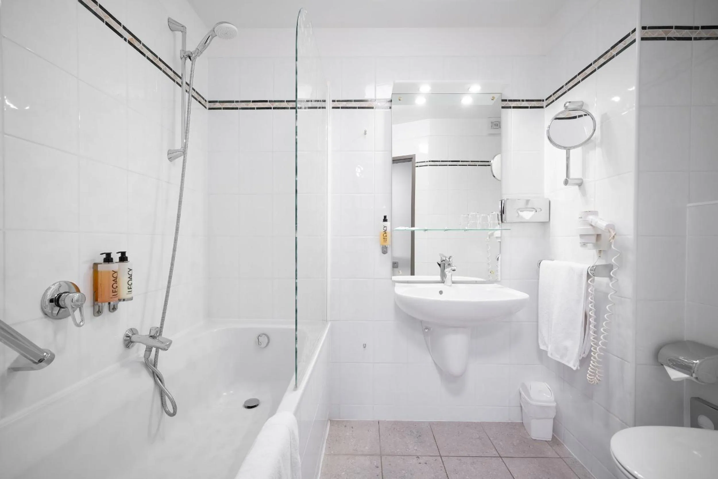 Bathroom in Bellevue Park Hotel Riga with FREE Parking