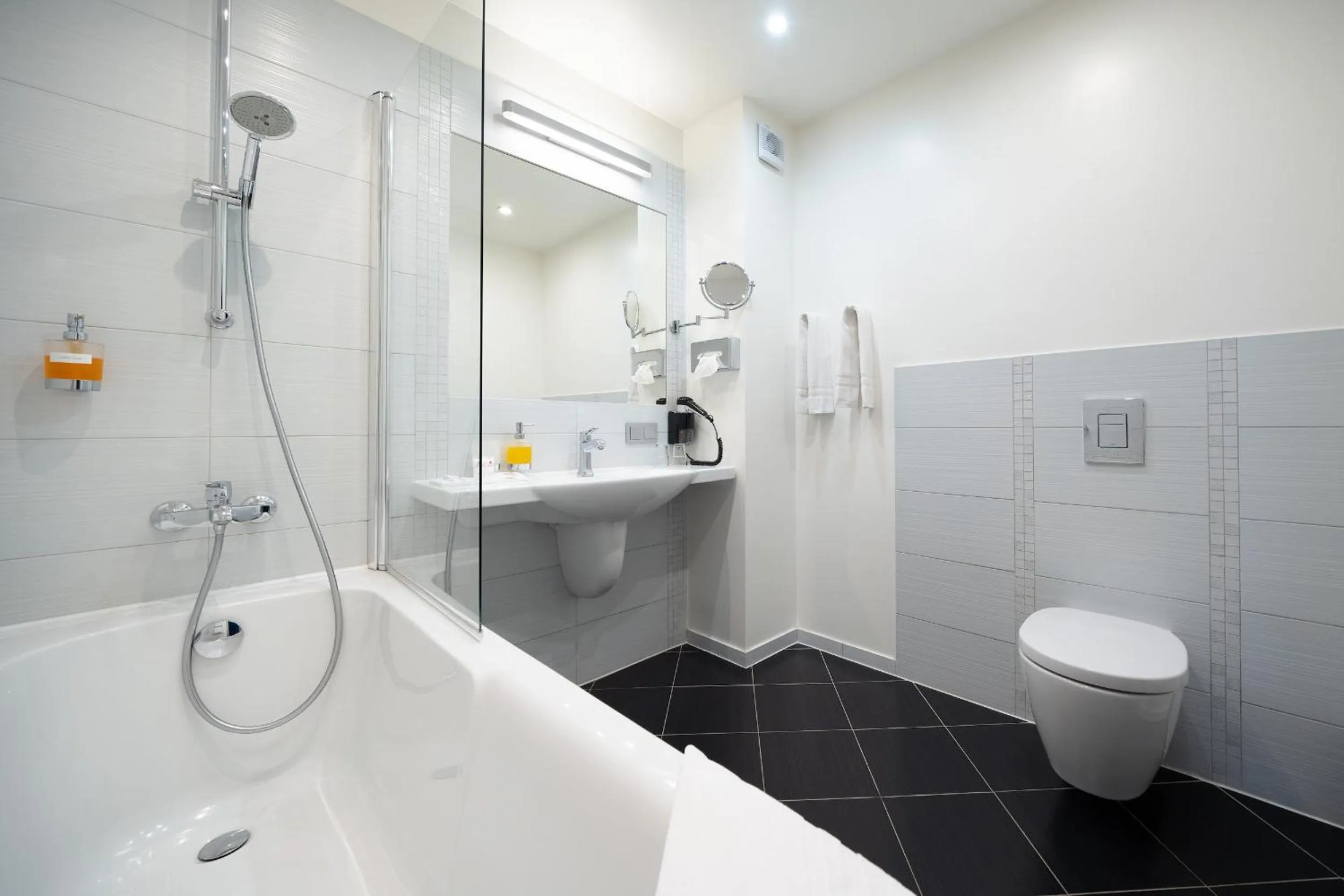 Bathroom in Bellevue Park Hotel Riga with FREE Parking