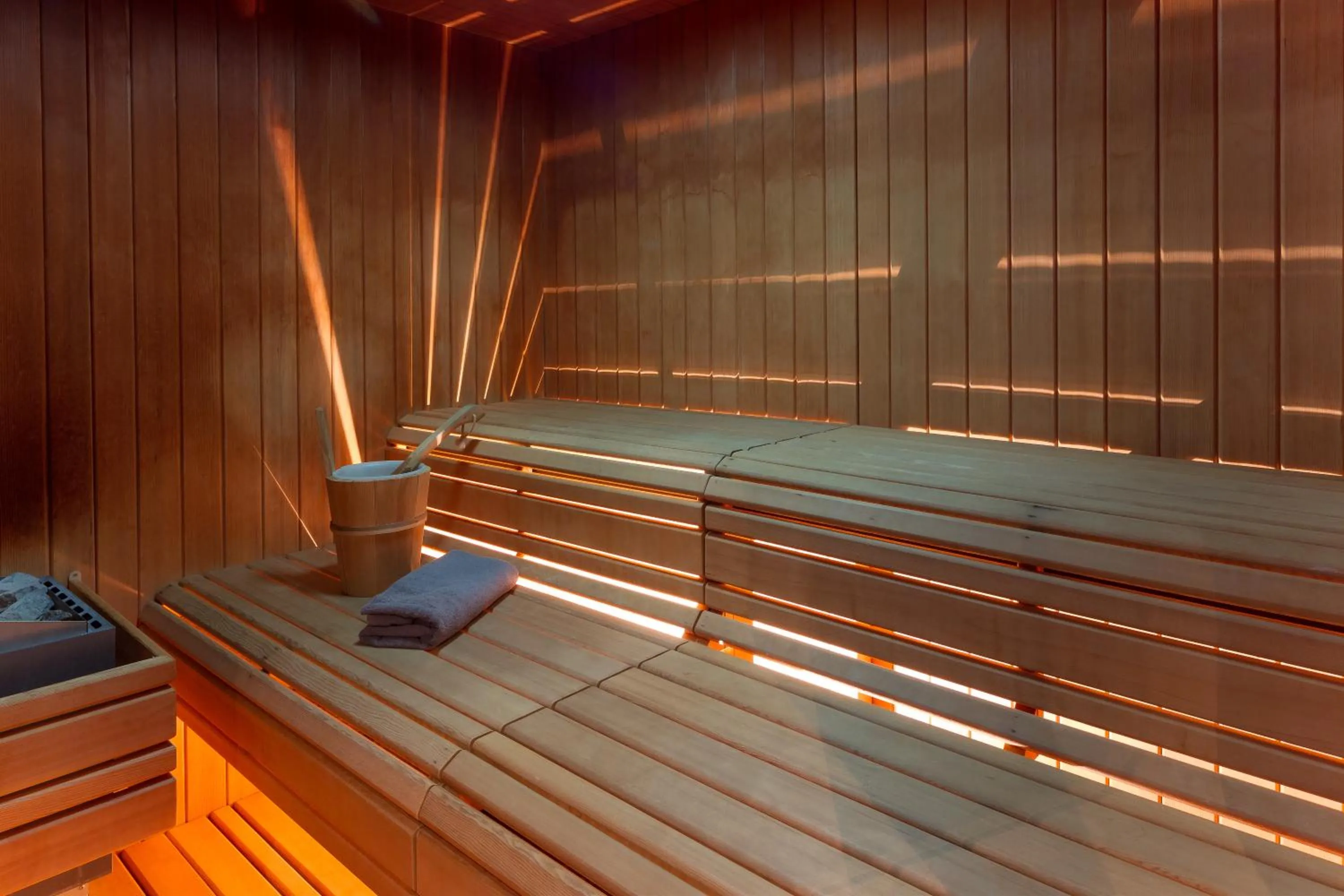 Sauna in Hôtel et Spa Le Delta