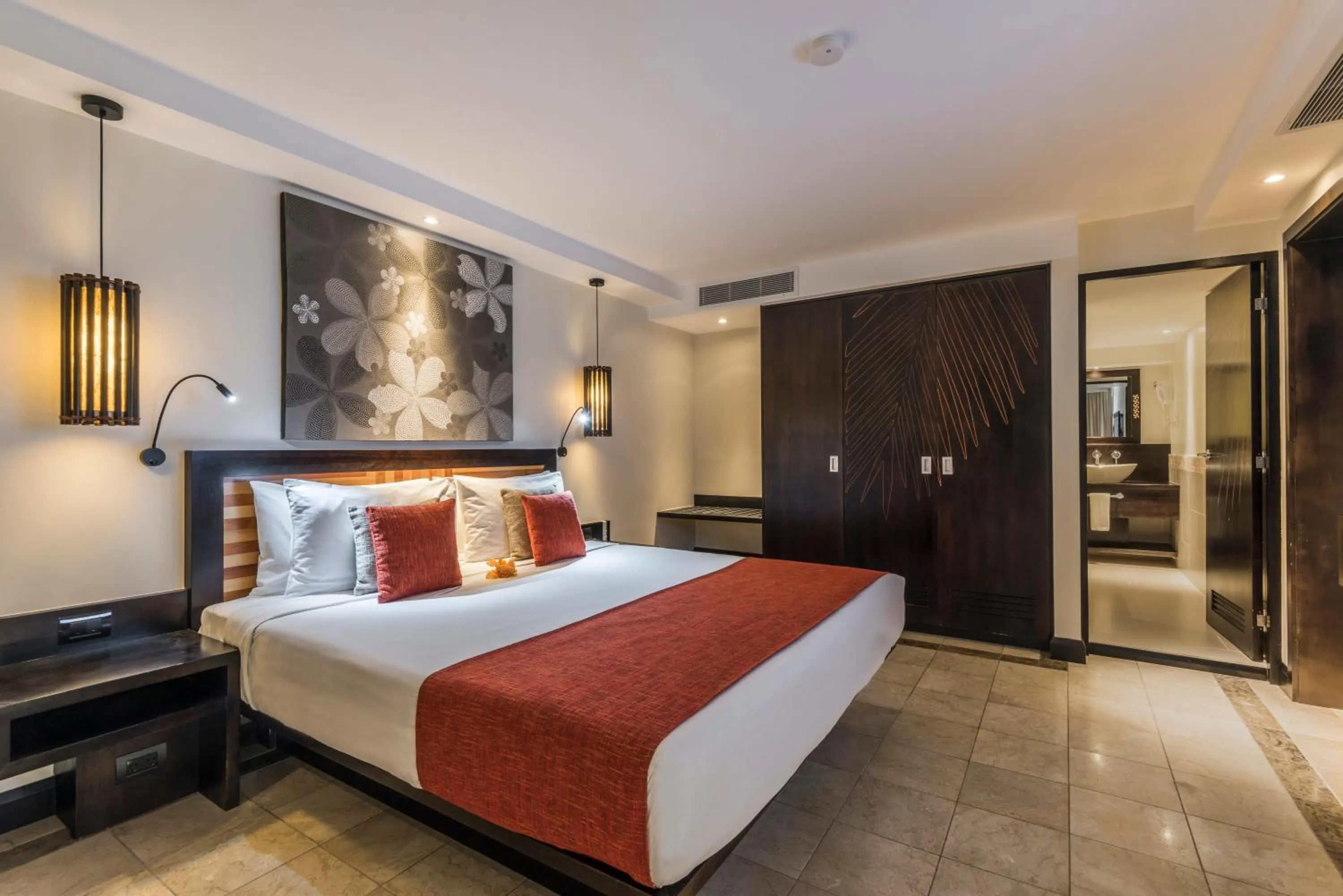 Sea view, Bed in The Warwick Fiji