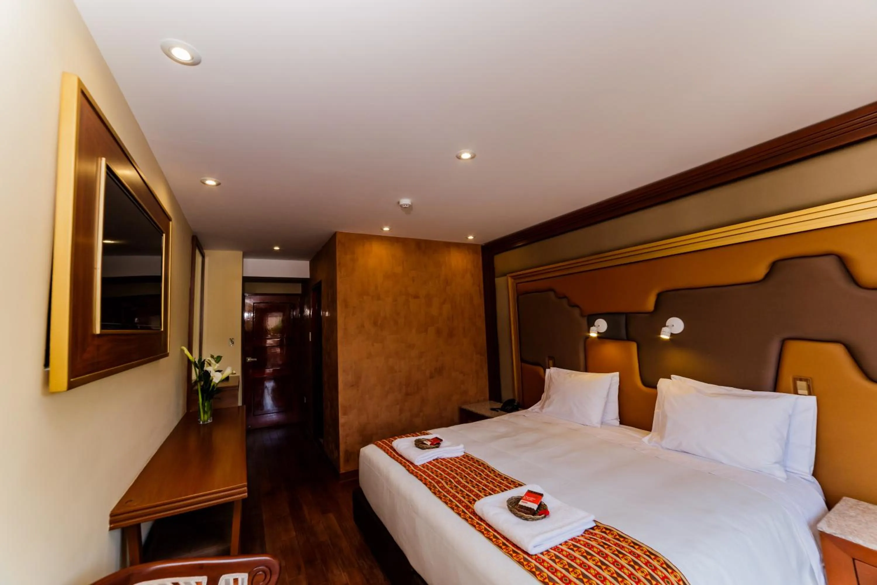 Bed in Yawar Inka Hotel