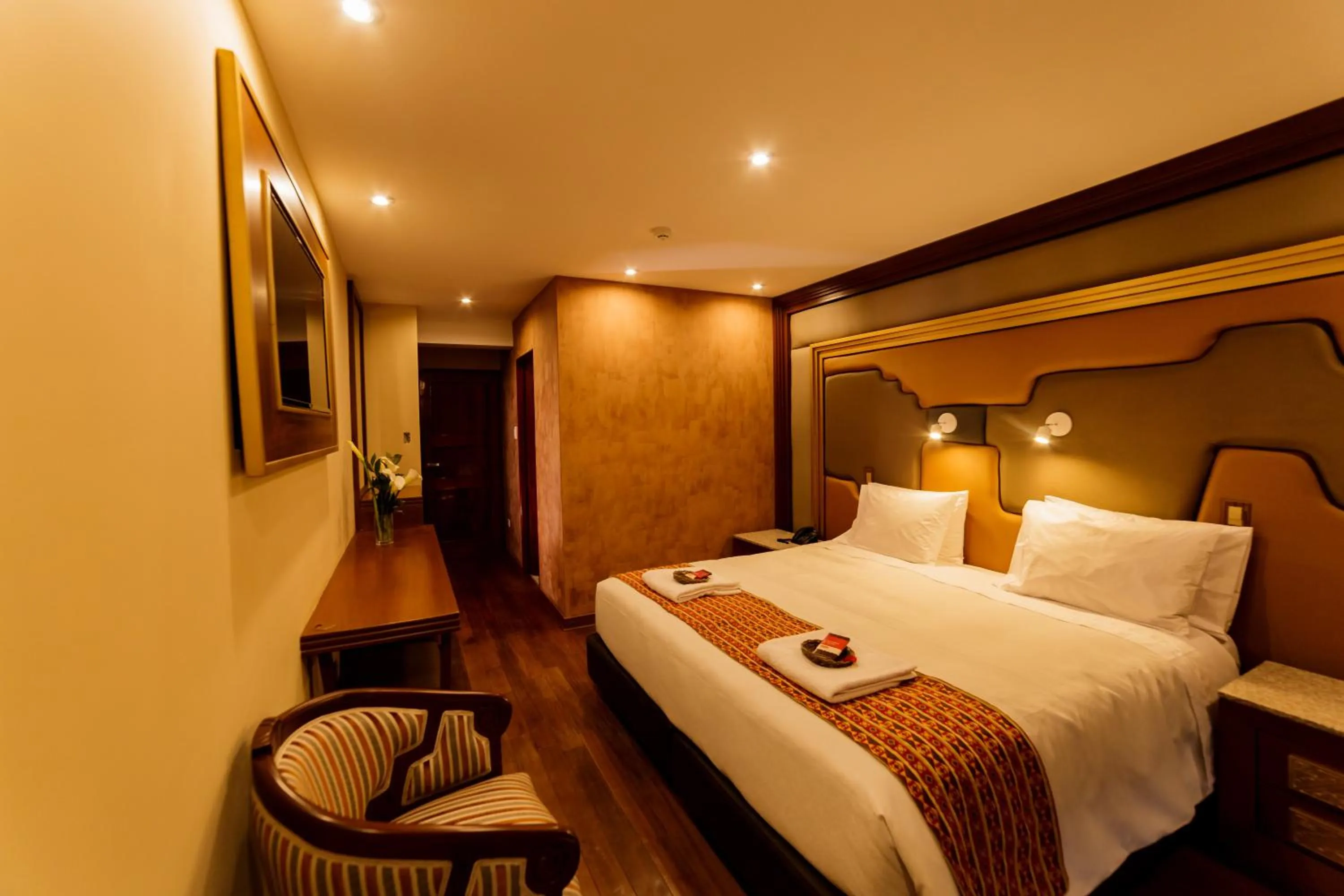 Bed in Yawar Inka Hotel