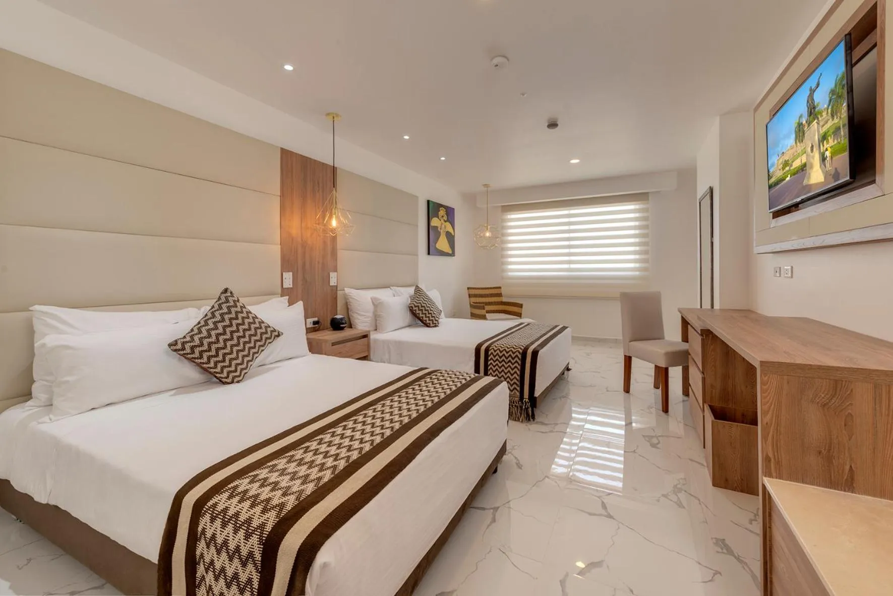 Photo of the whole room, Bed in Hotel Cartagena Plaza