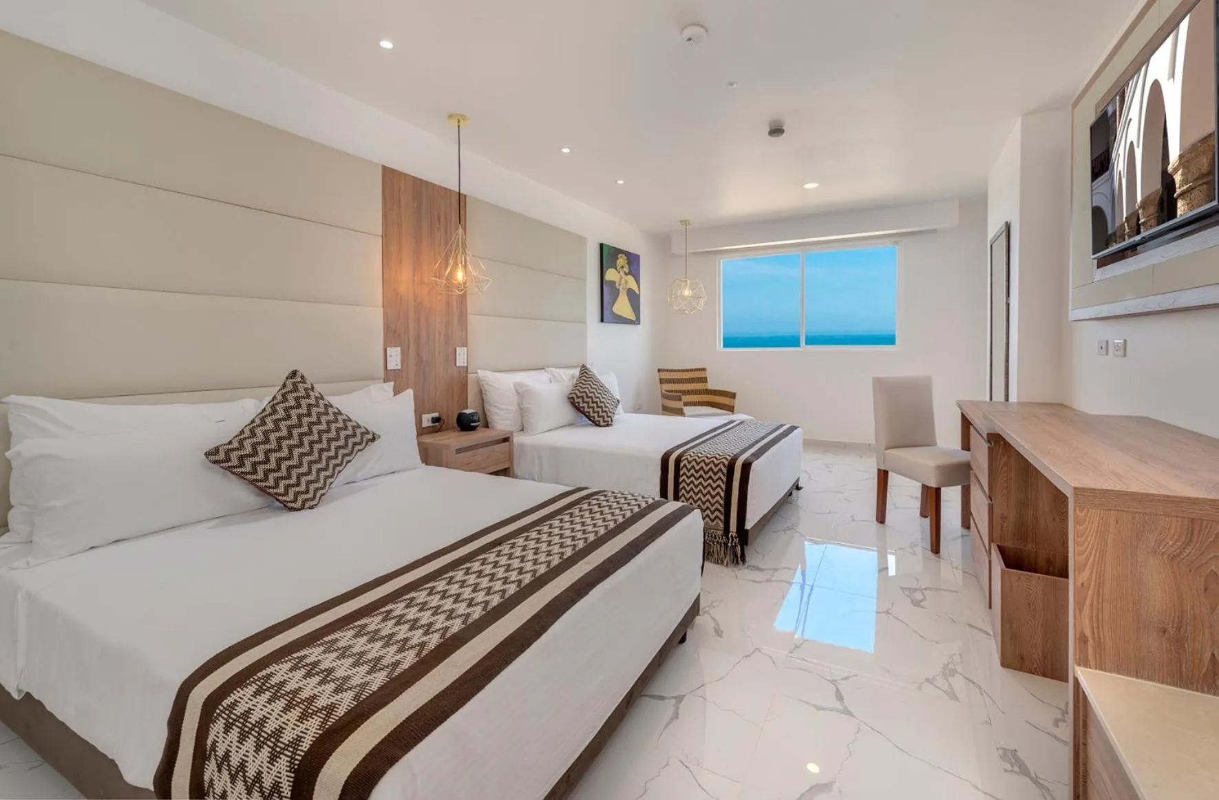 Bed in Hotel Cartagena Plaza