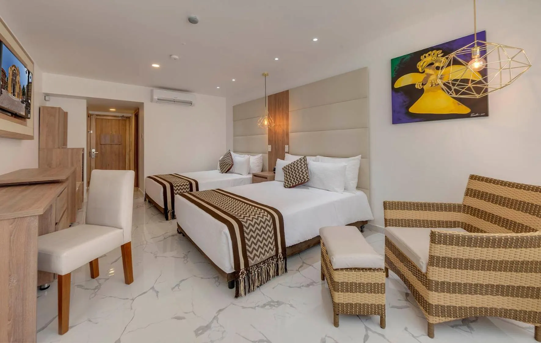 Photo of the whole room, Bed in Hotel Cartagena Plaza