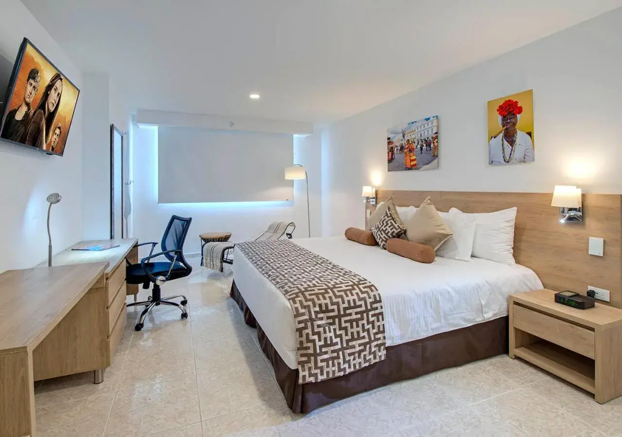 Photo of the whole room, Bed in Hotel Cartagena Plaza Photo of the whole room, Bed in Hotel Cartagena Plaza