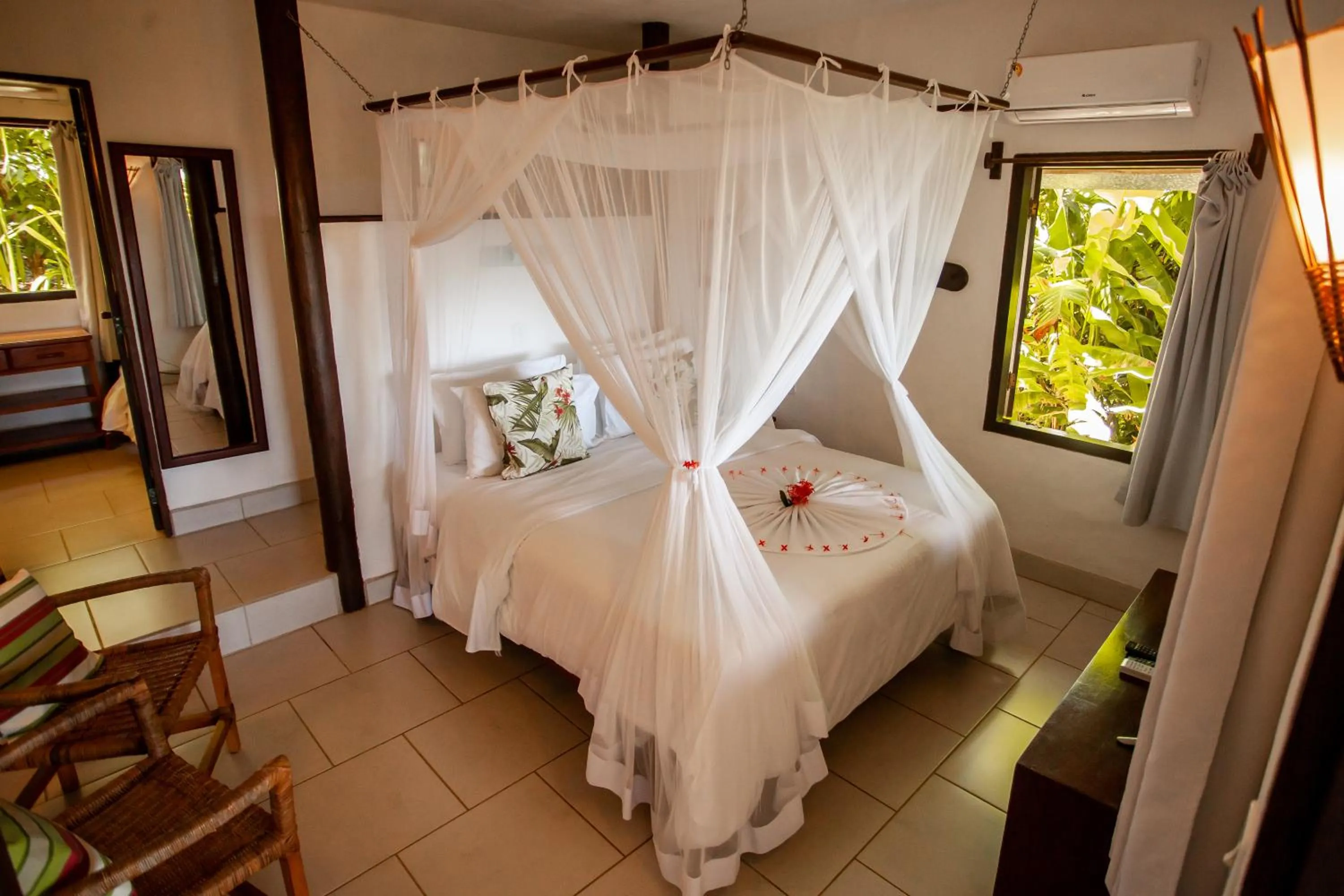 Bed in Pousada Mundo Verde