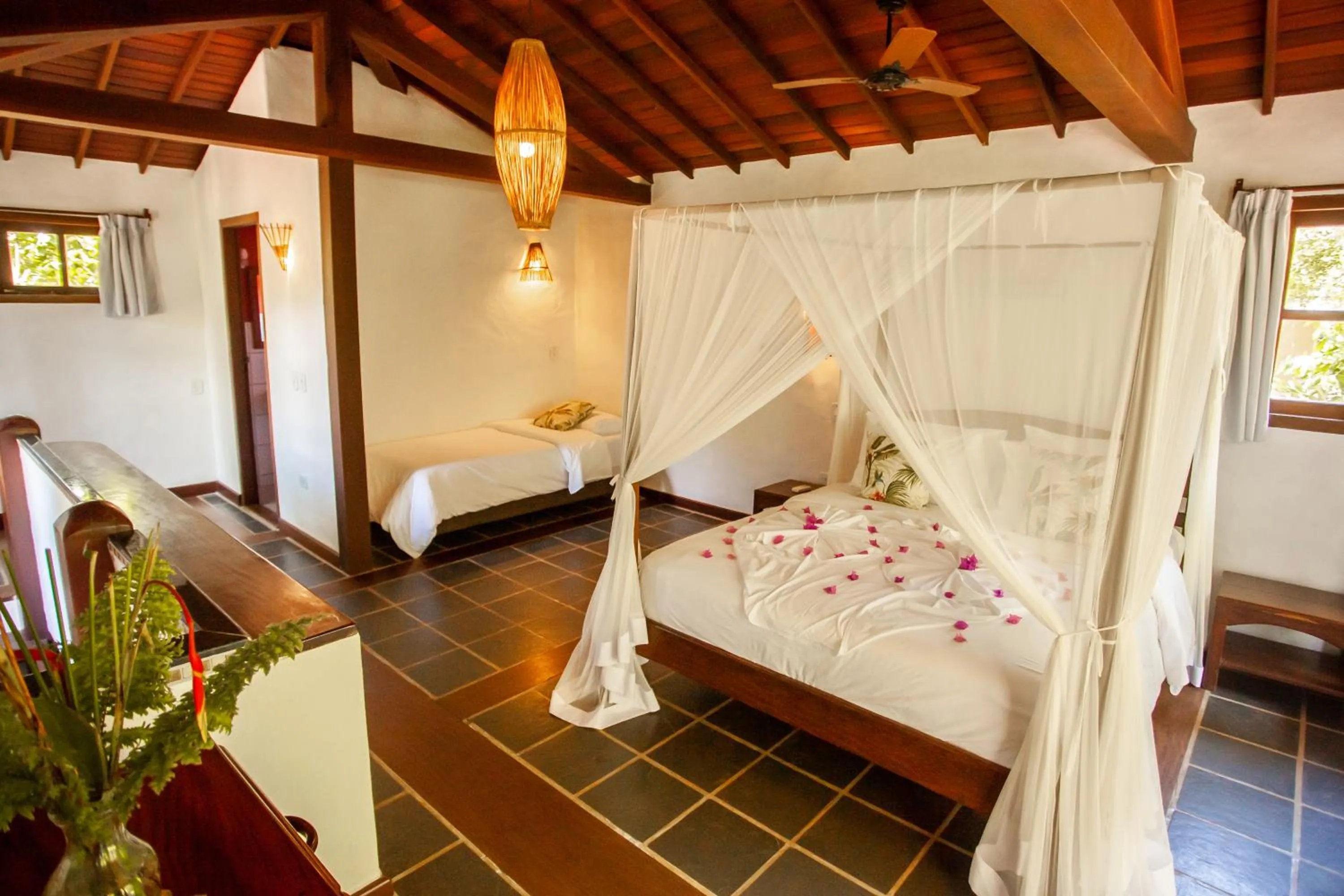 Bed in Pousada Mundo Verde