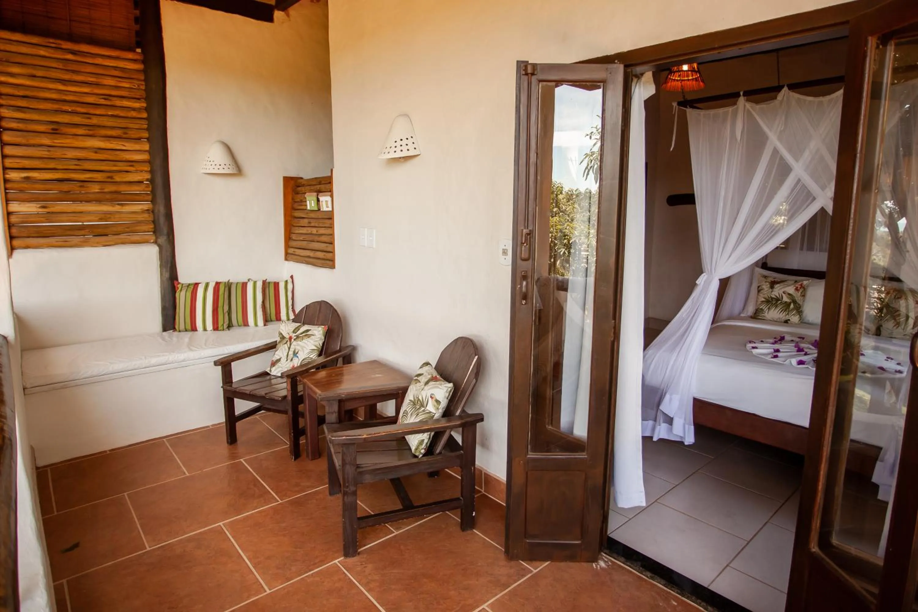 Bed in Pousada Mundo Verde