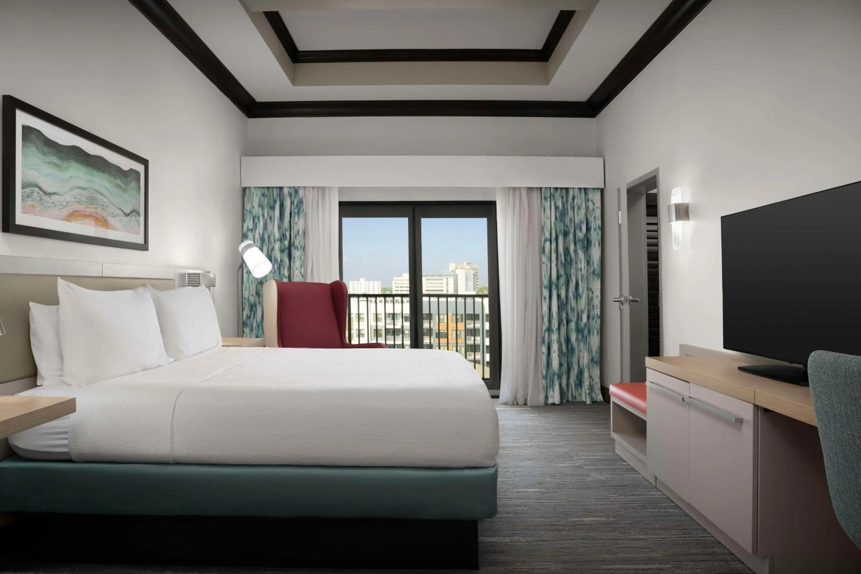 Bed in Hilton Garden Inn Jacksonville Downtown Southbank