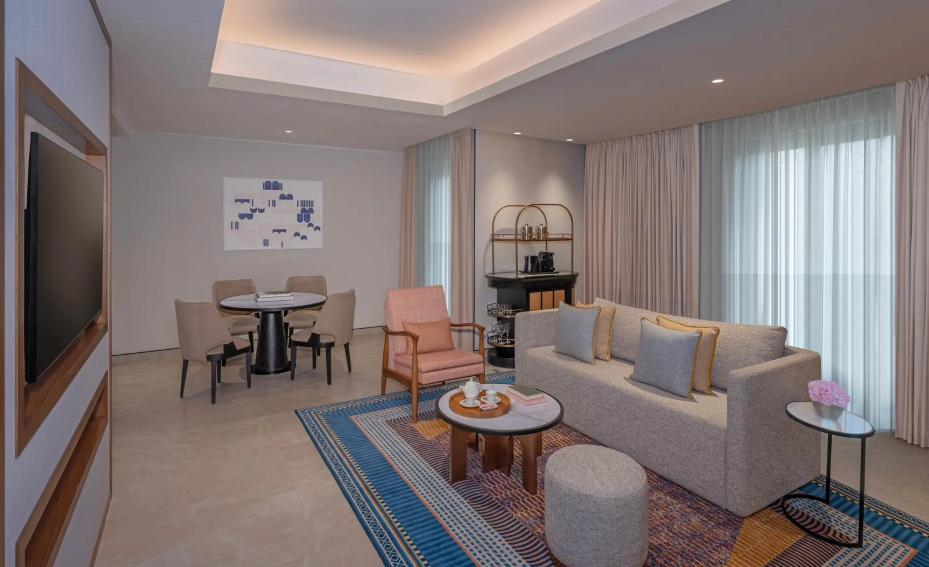 Living room in Oaks Ibn Battuta Gate Dubai