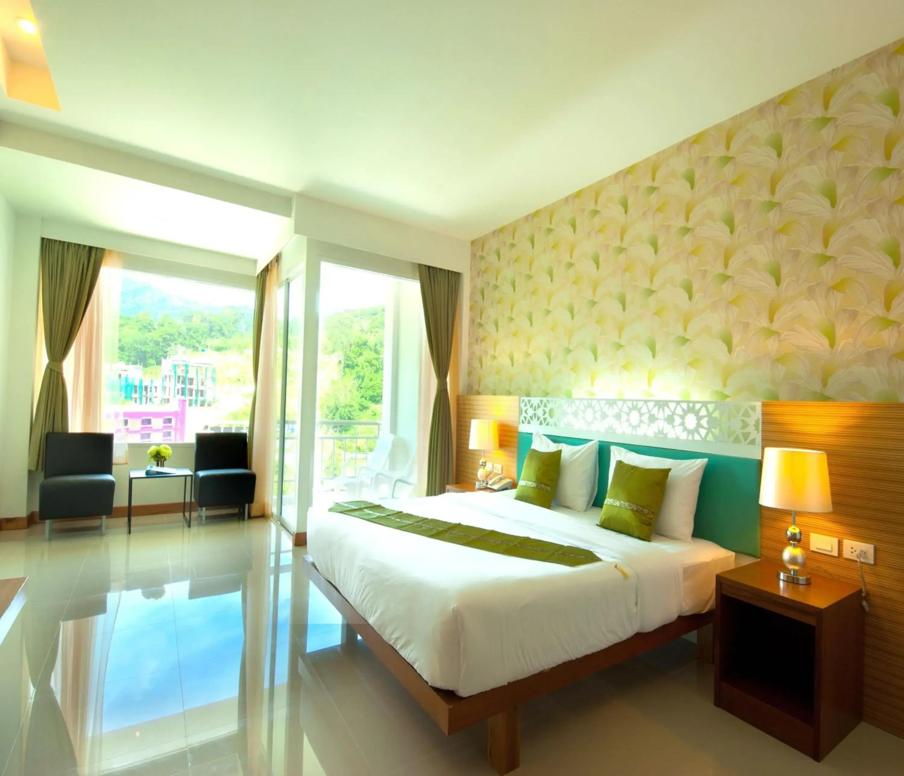 Bed in PS Hill Resort Phuket Patong - SHA Plus Bed in PS Hill Resort Phuket Patong - SHA Plus
