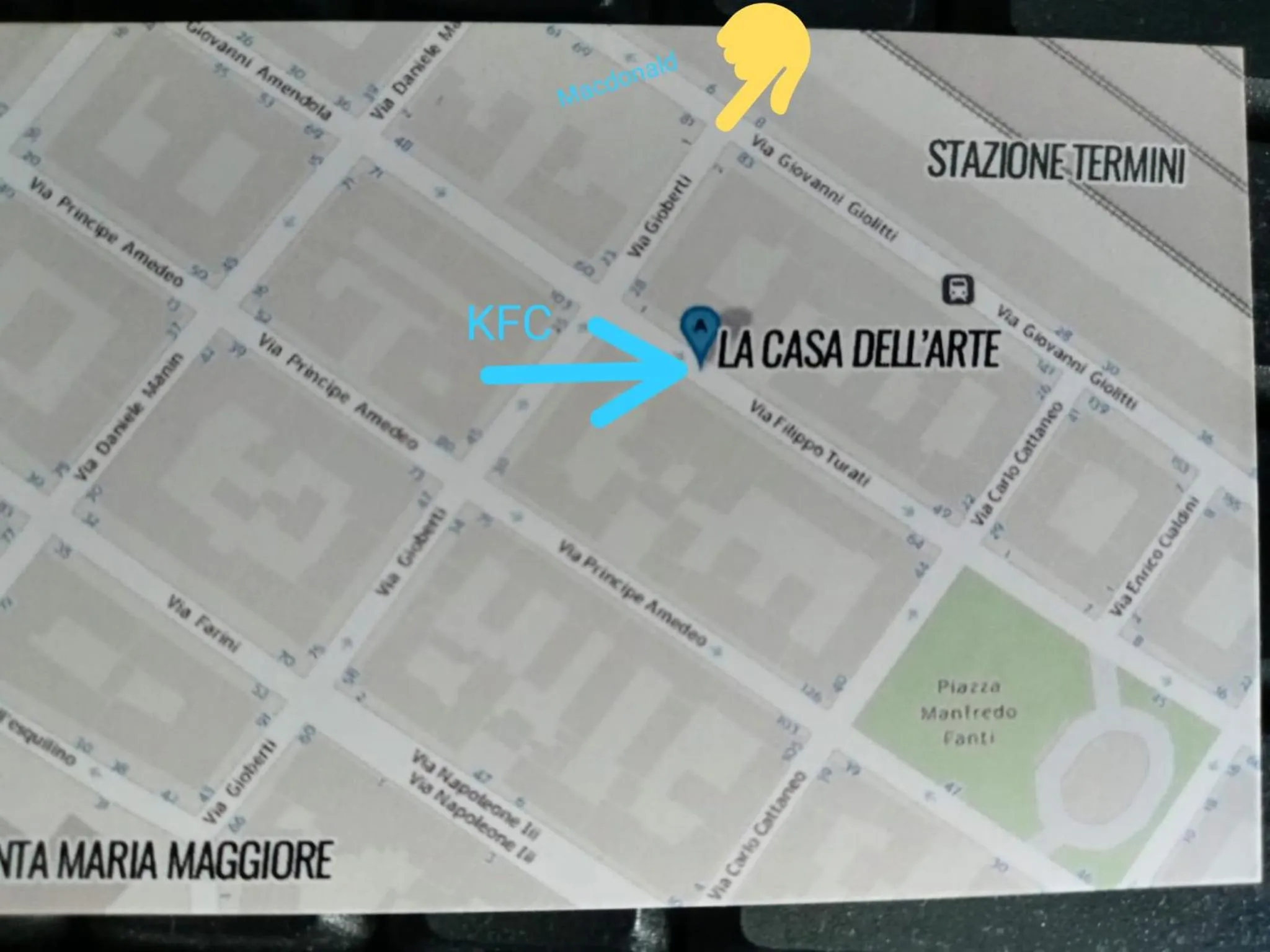 Location in La Casa Dell'Arte