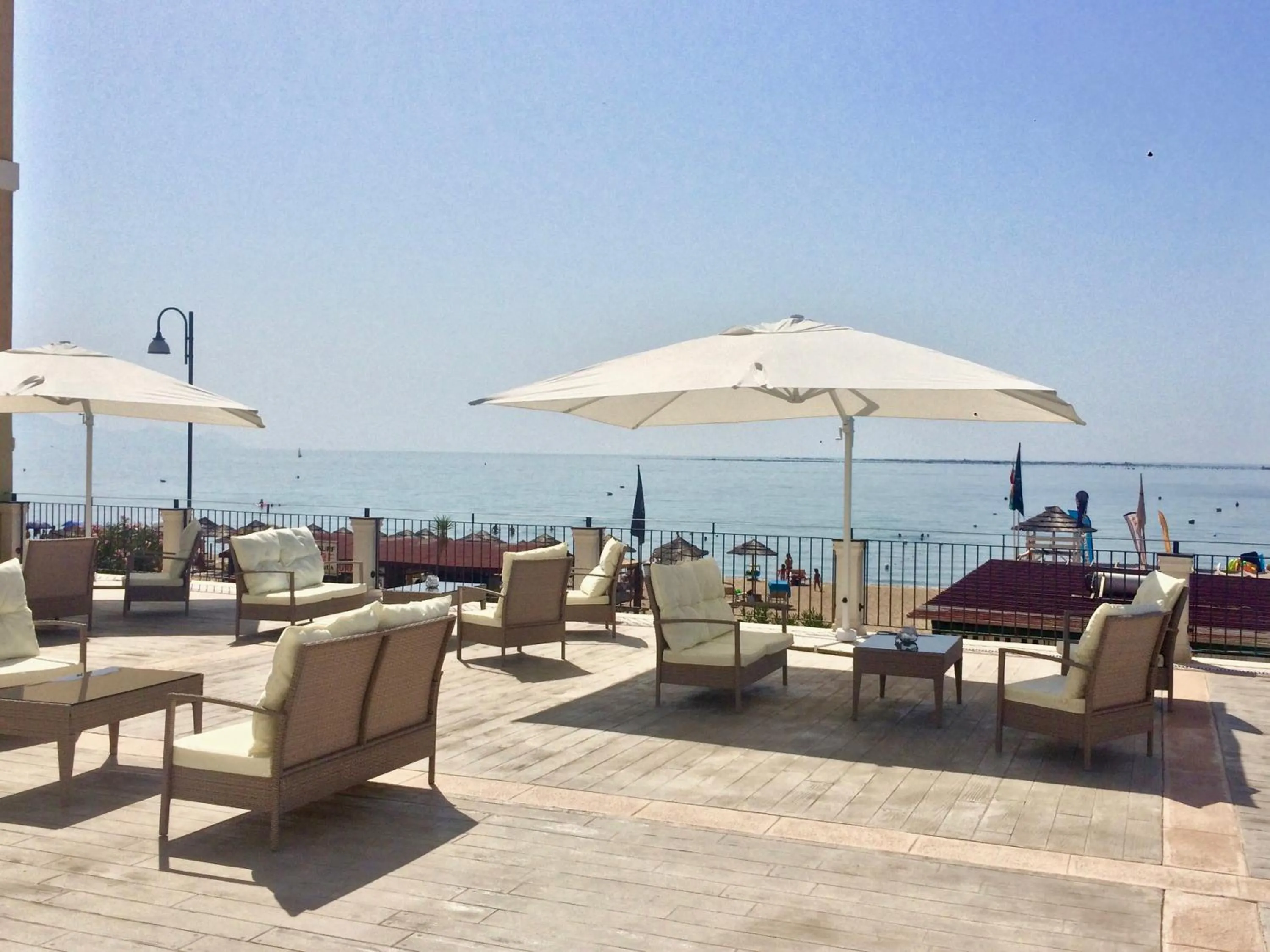 Patio in Klaton Beach Hotel