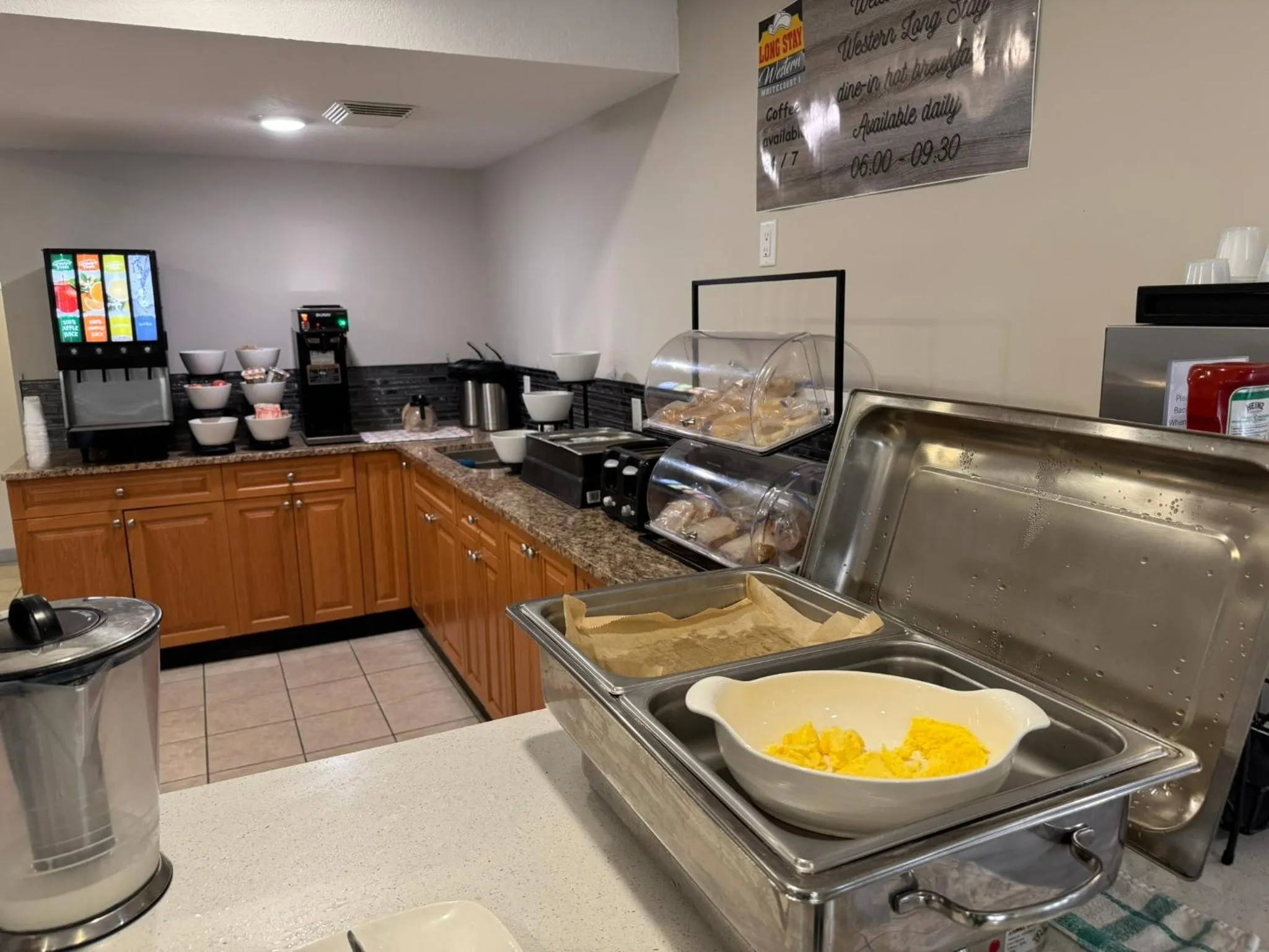 Buffet breakfast in Western Budget Motel #1 & 2 Whitecourt