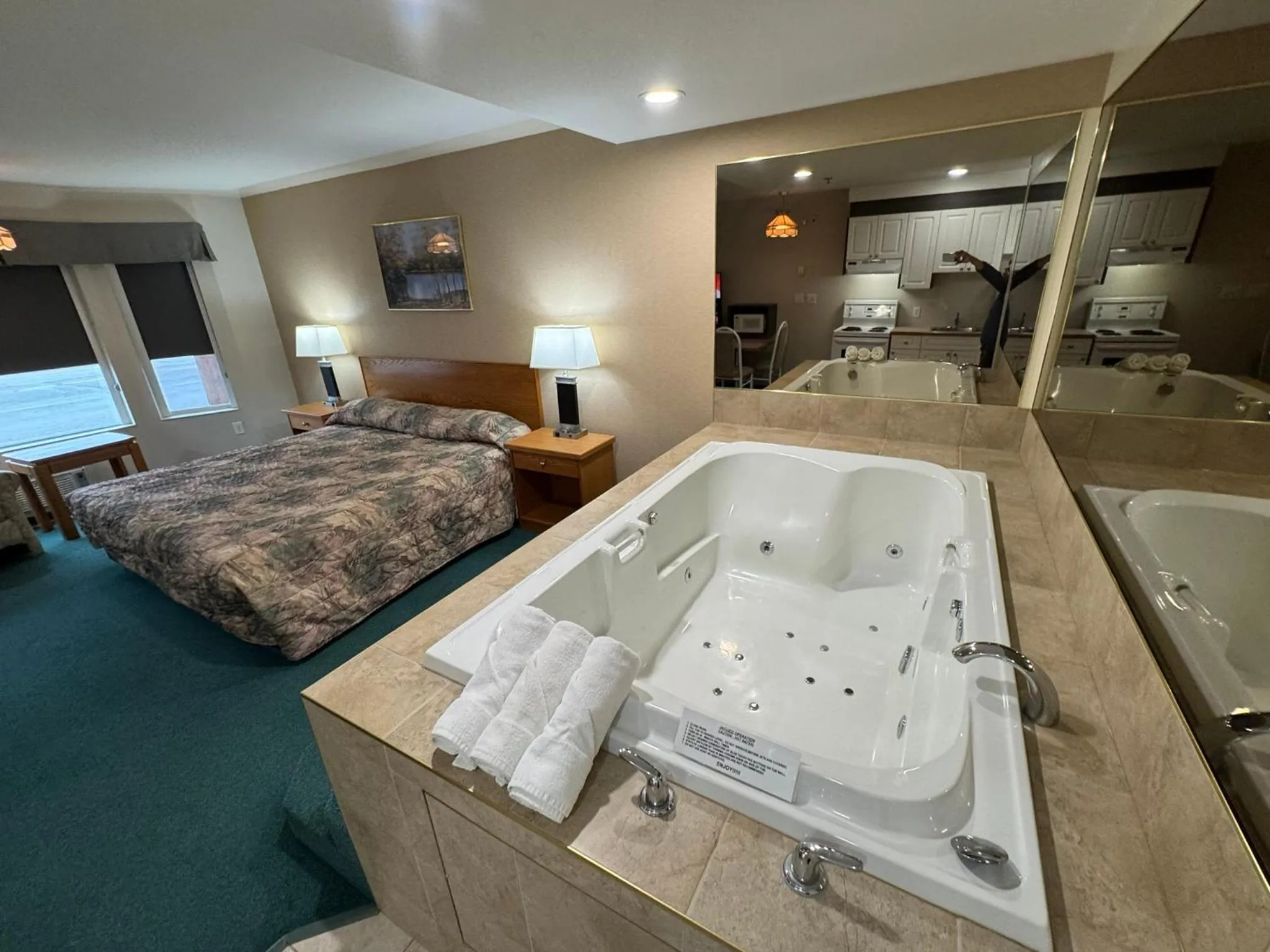 Bed in Western Budget Motel #1 & 2 Whitecourt