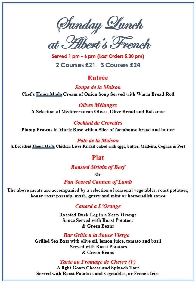Restaurant/places to eat in The Albert Hotel Near Winter Gardens