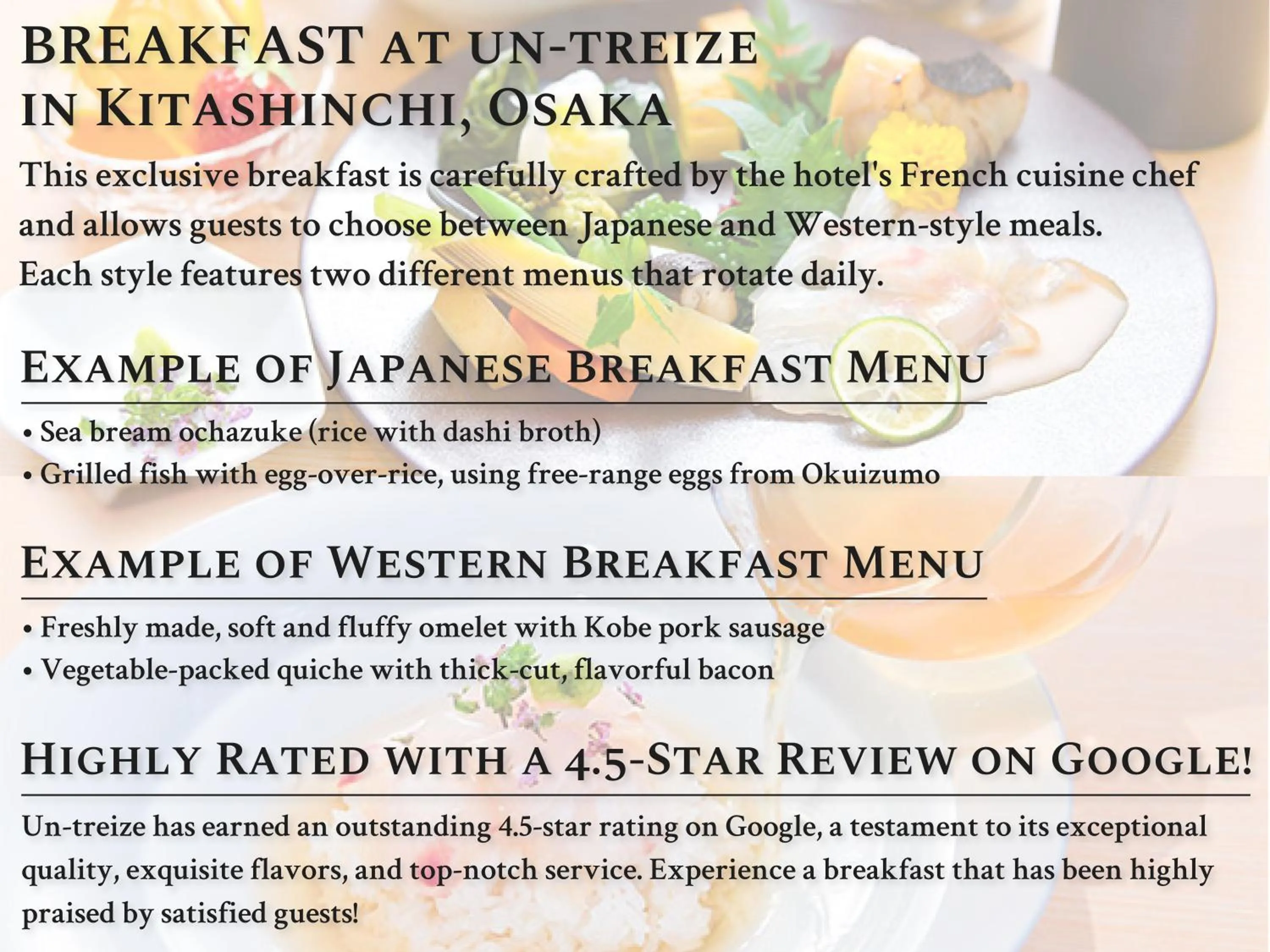 Breakfast in The Rise Osaka Kitashinchi