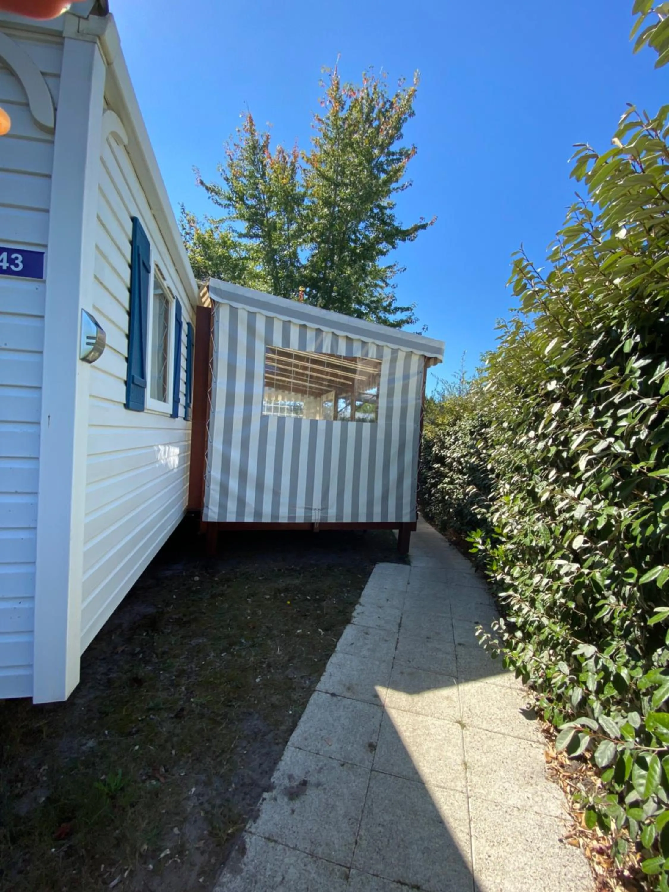 Patio in MOBIL HOME 43 dans Camping 4 Etoiles