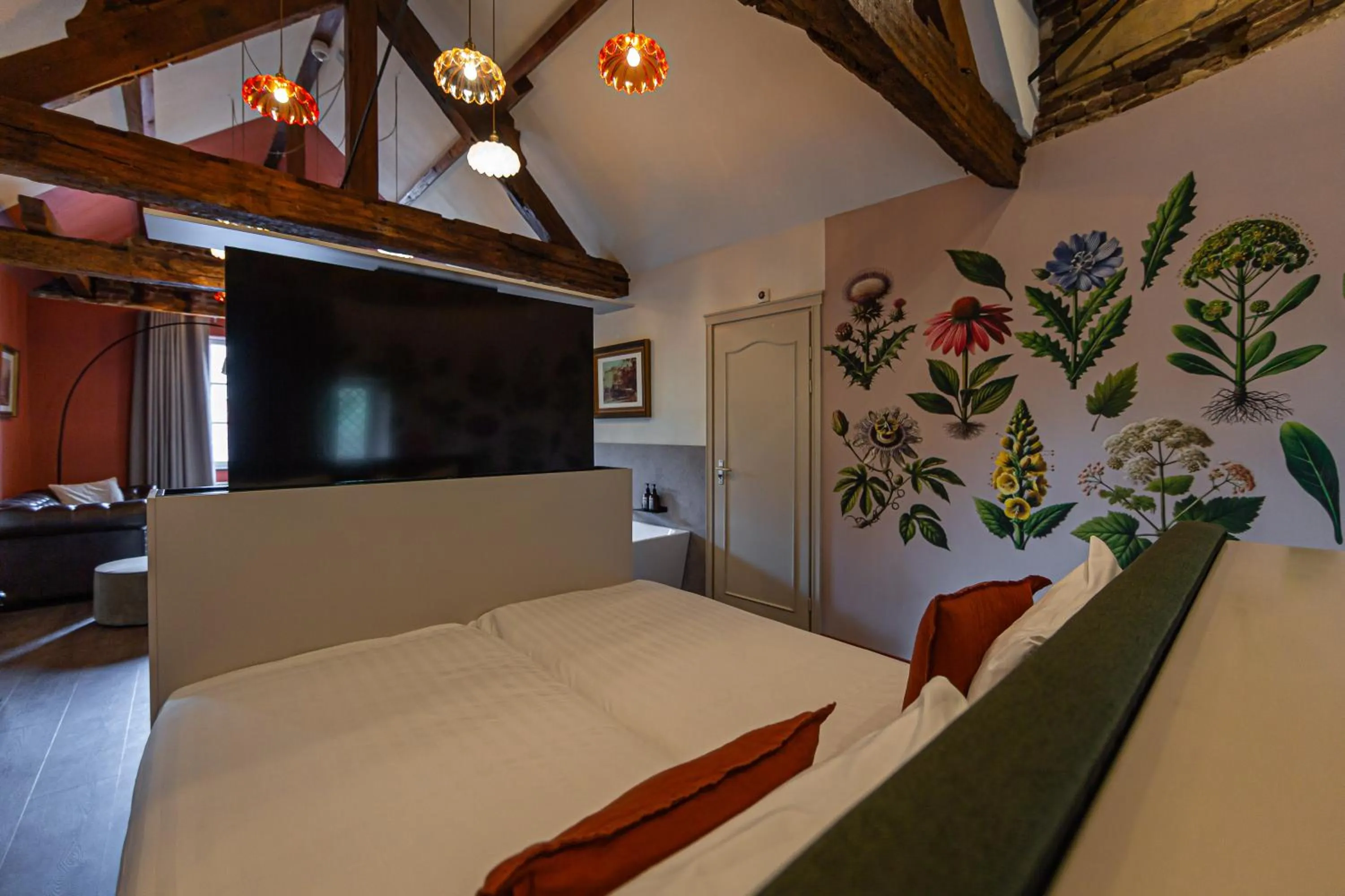 Bed in Buitenplaats Kasteel Elsloo