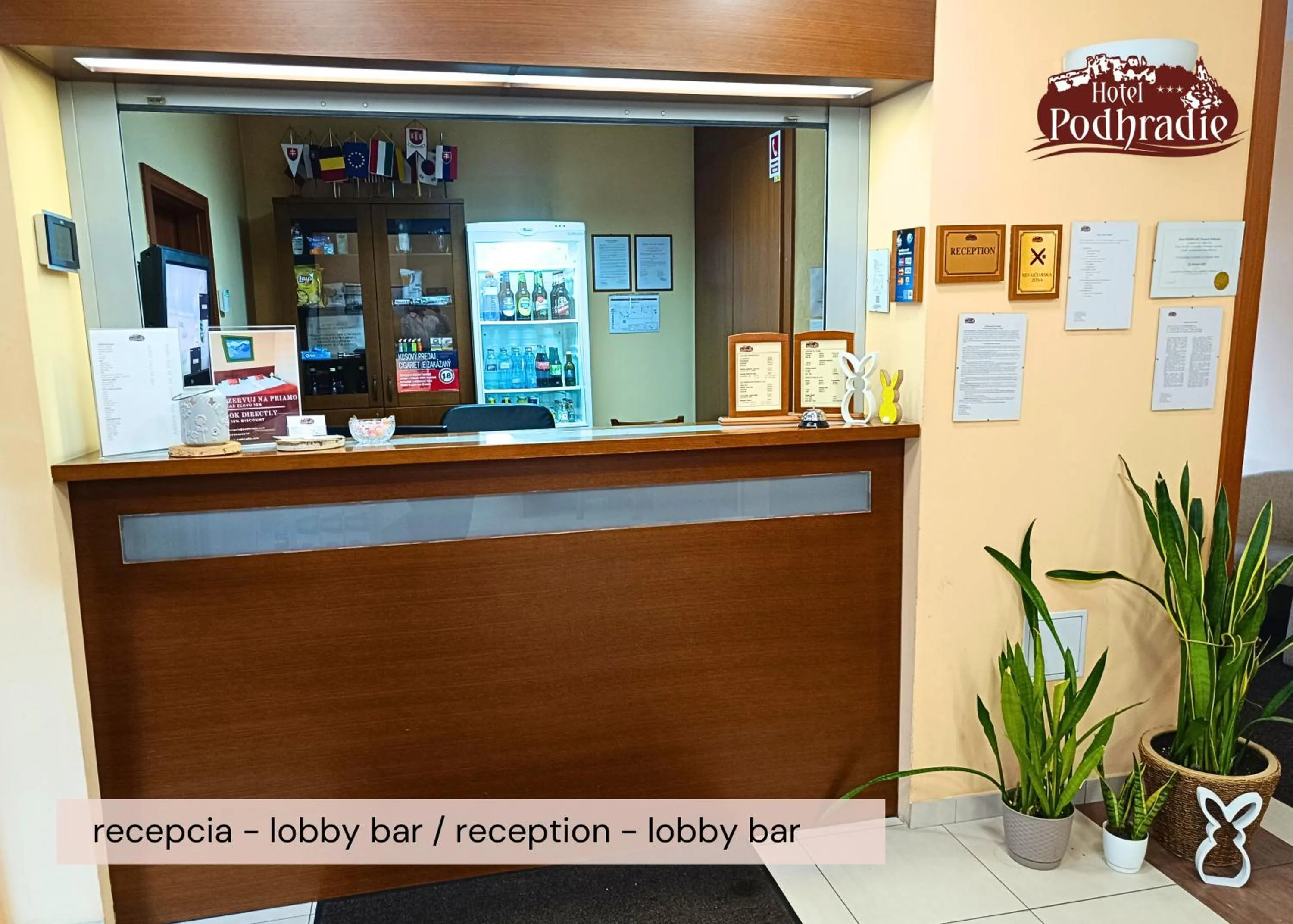 Lobby or reception in Hotel Podhradie