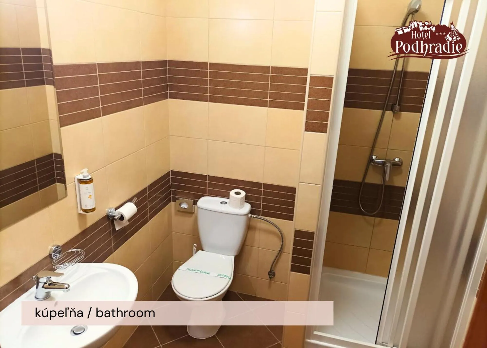 Shower in Hotel Podhradie