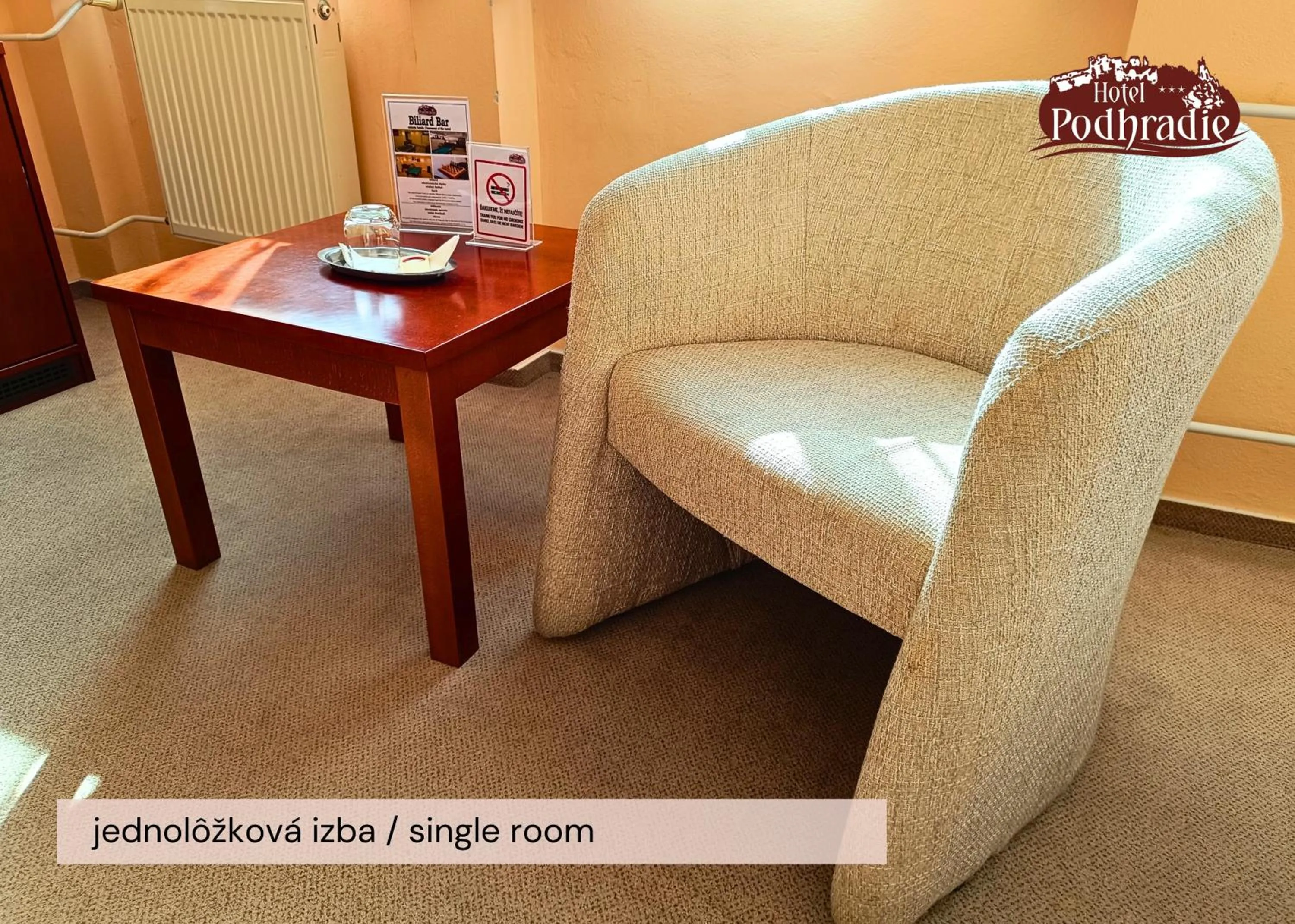 Seating area in Hotel Podhradie