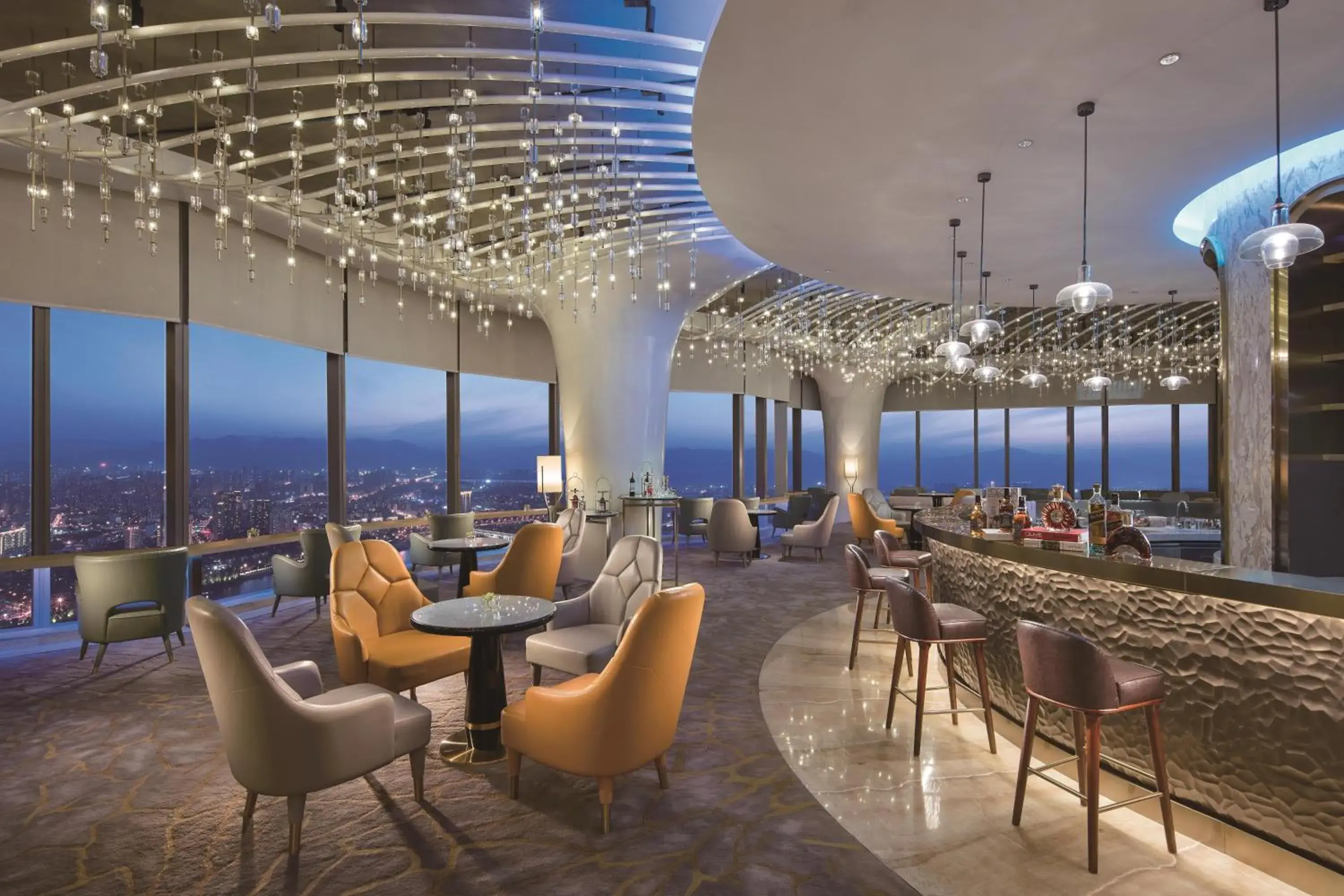 Lounge or bar in Hilton Fuzhou Lounge or bar in Hilton Fuzhou