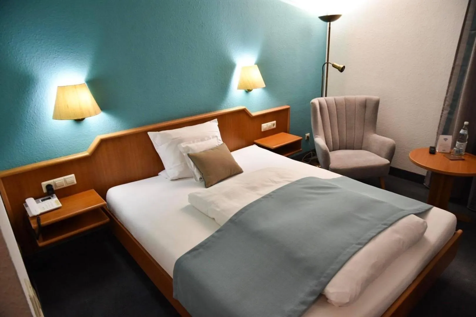 Photo of the whole room, Bed in Martins Klause Airport Messe Hotel - Self Check-In