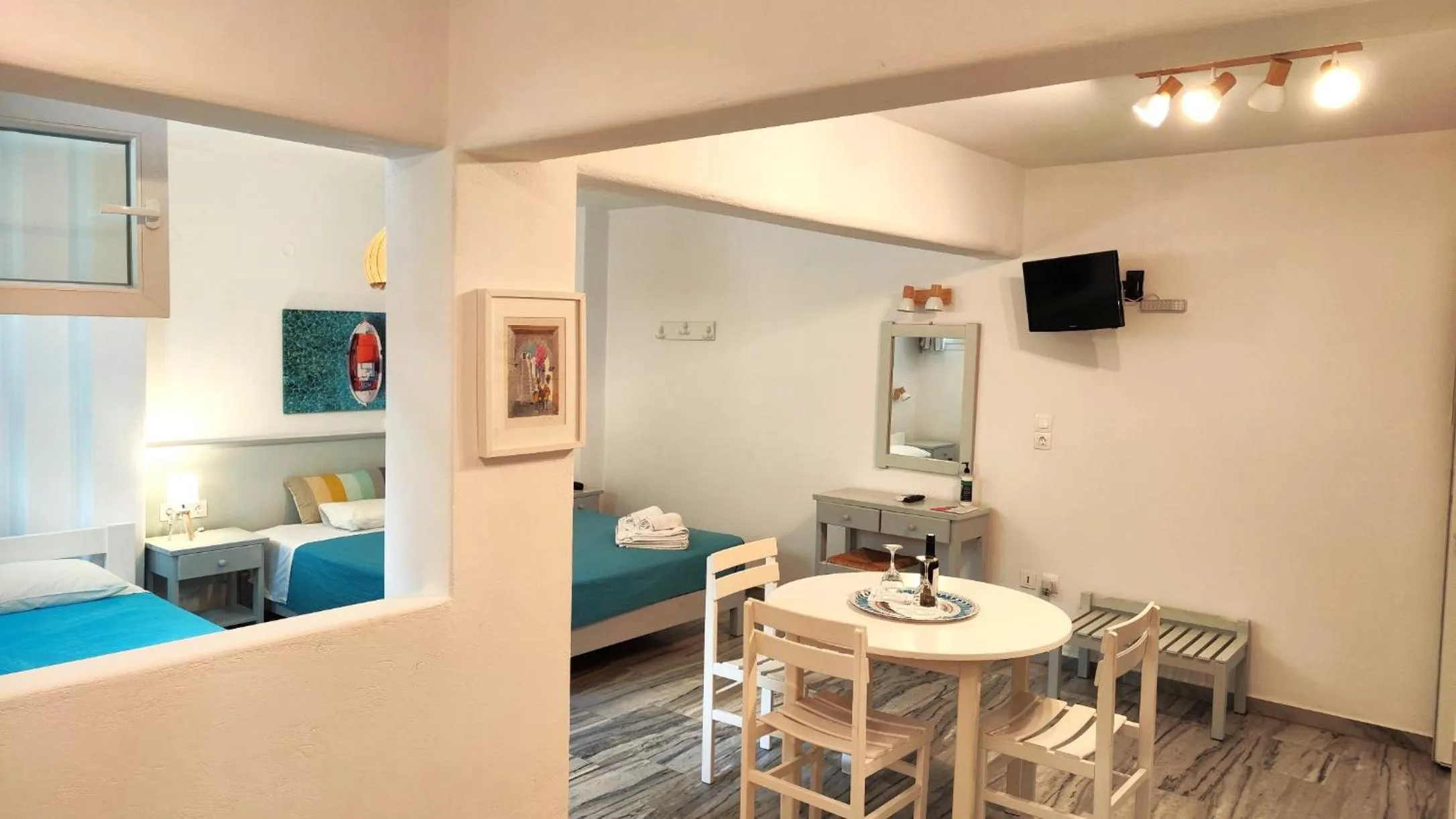 Bed in Ragousis Apartments