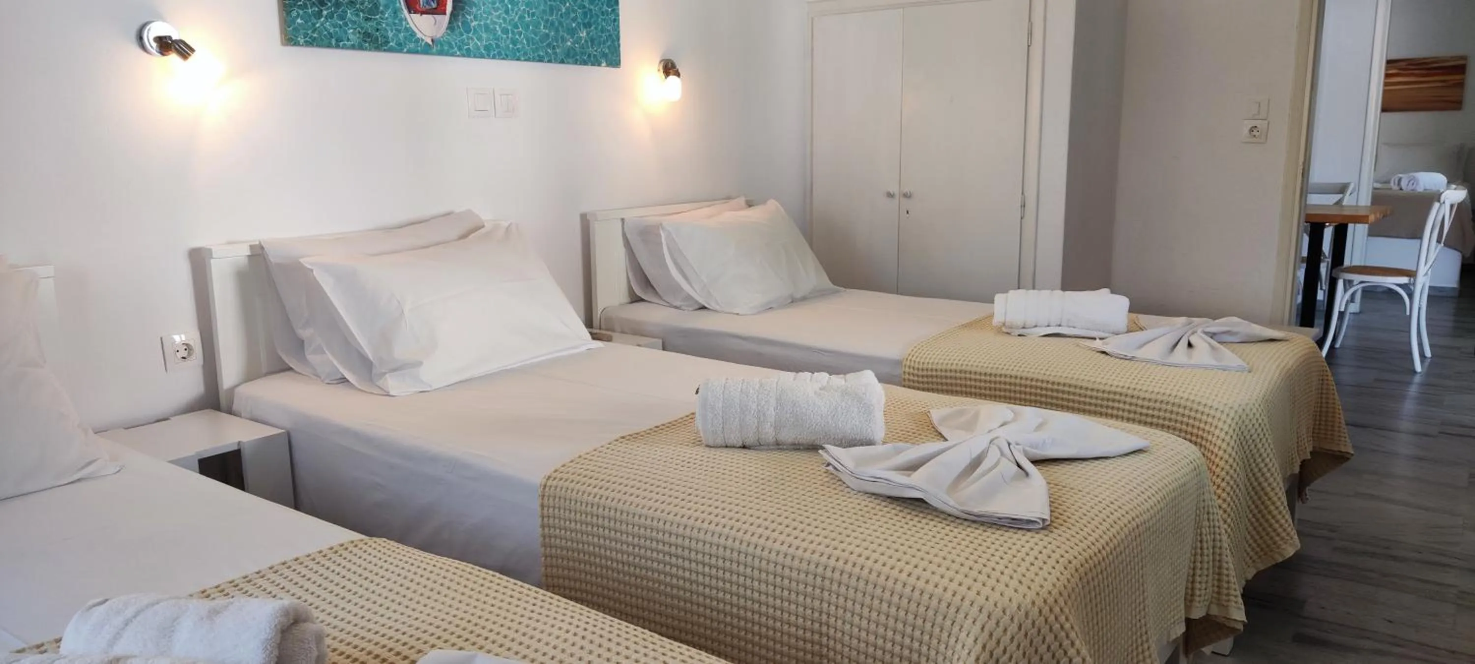 Bed in Ragousis Apartments